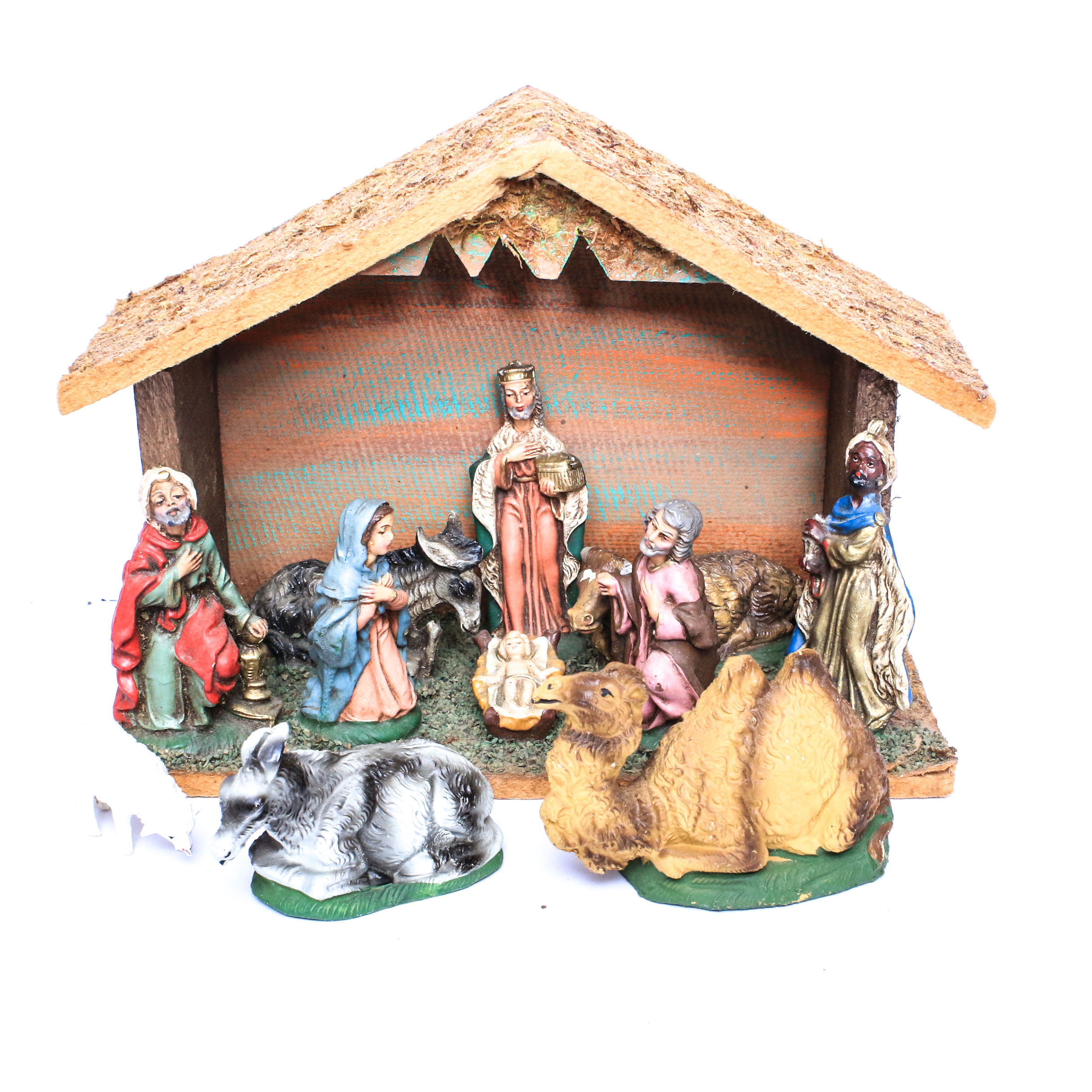 Italian Made Nativity Set, Circa 1957