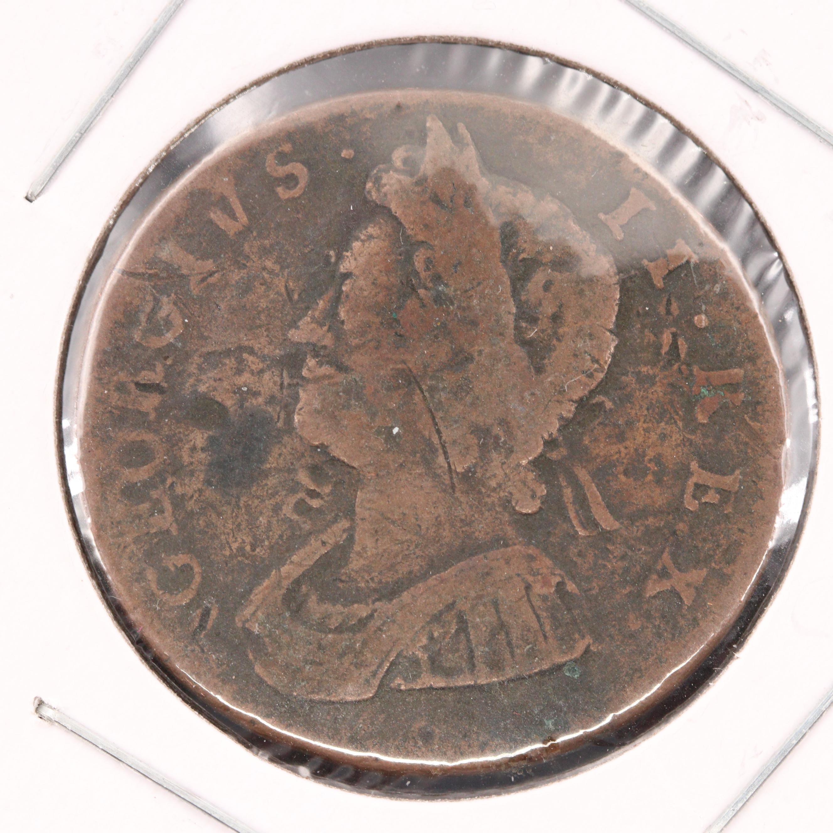 Group of Three 18th Century European Copper Coins