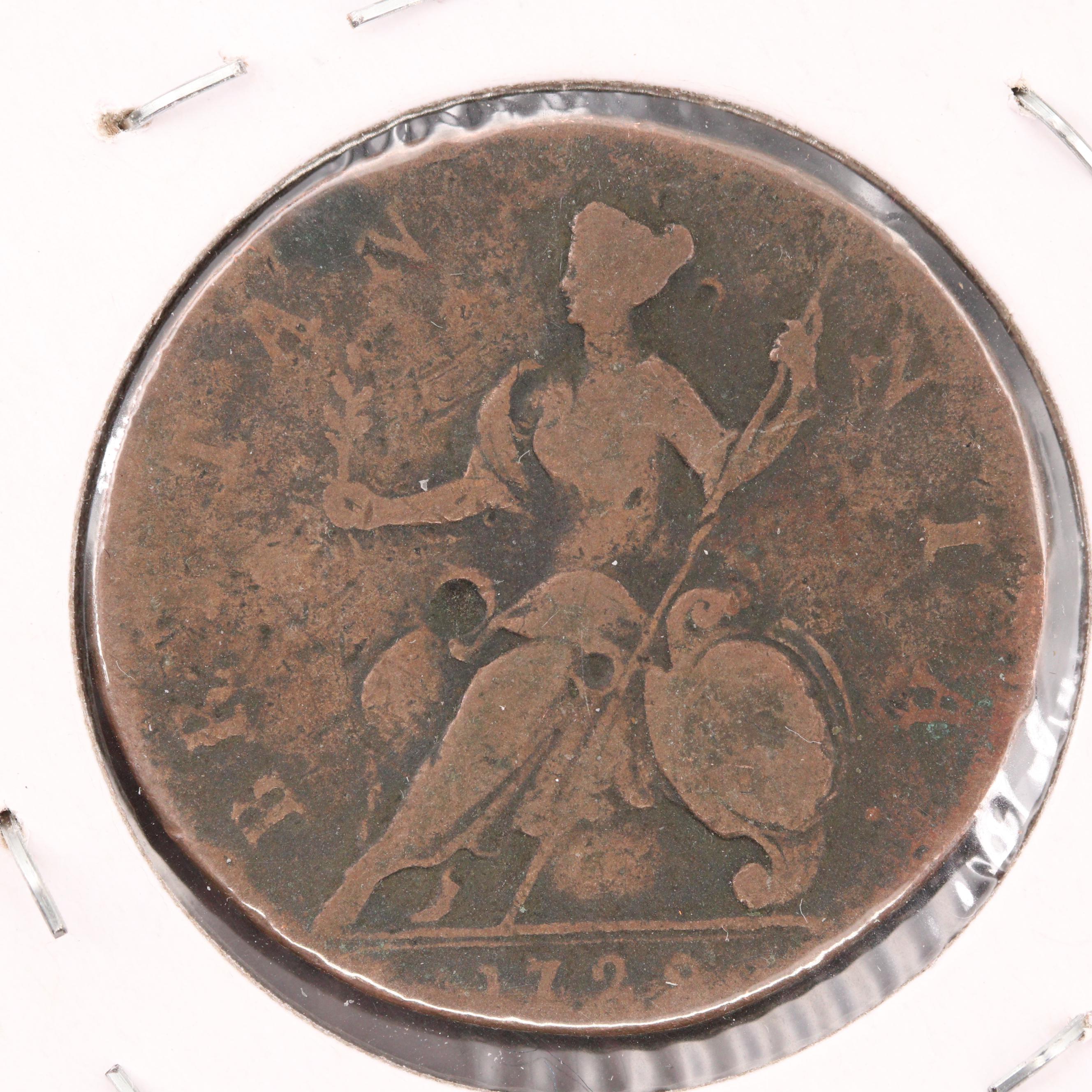 Group of Three 18th Century European Copper Coins