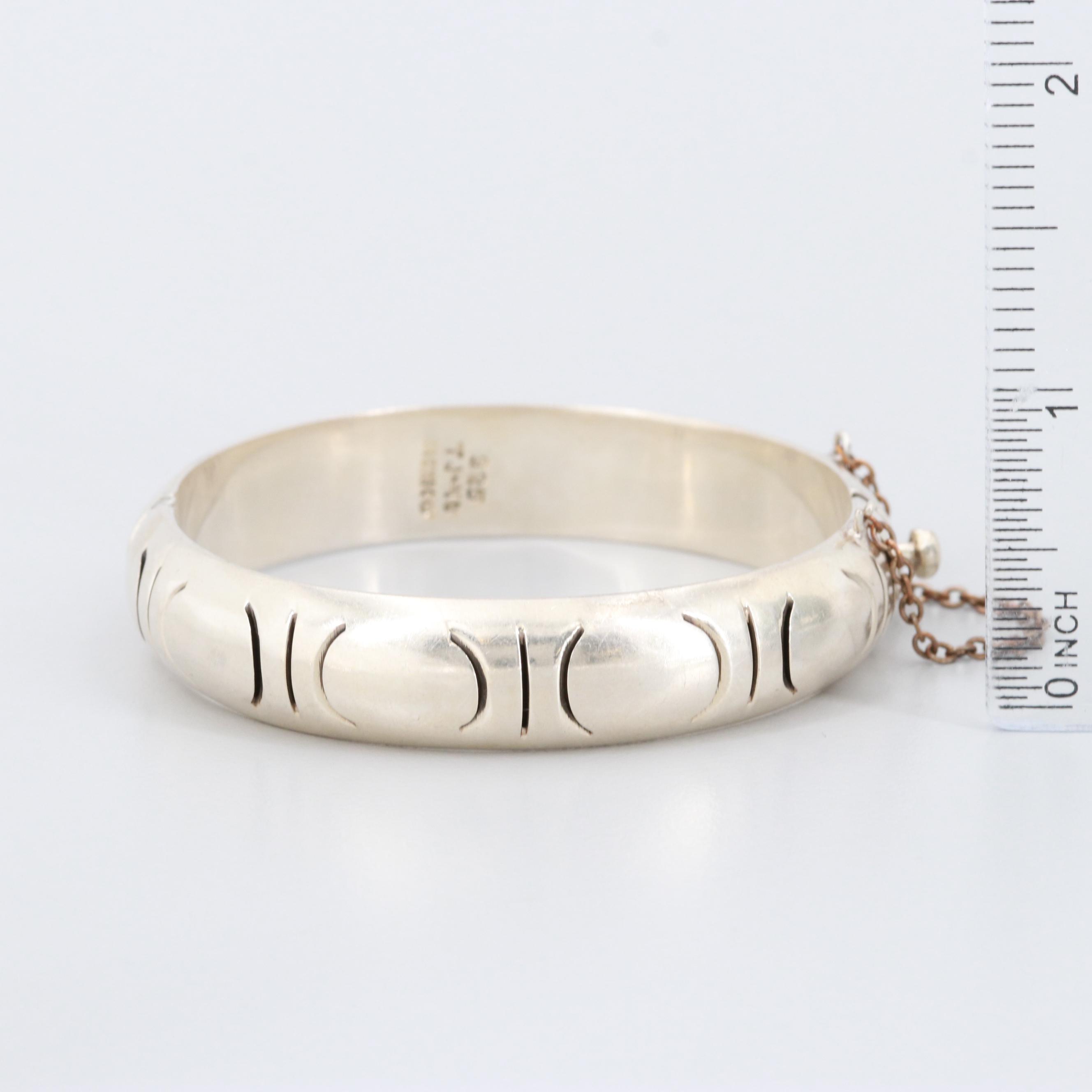 Taxco, Mexico Sterling Silver Bangle Bracelet