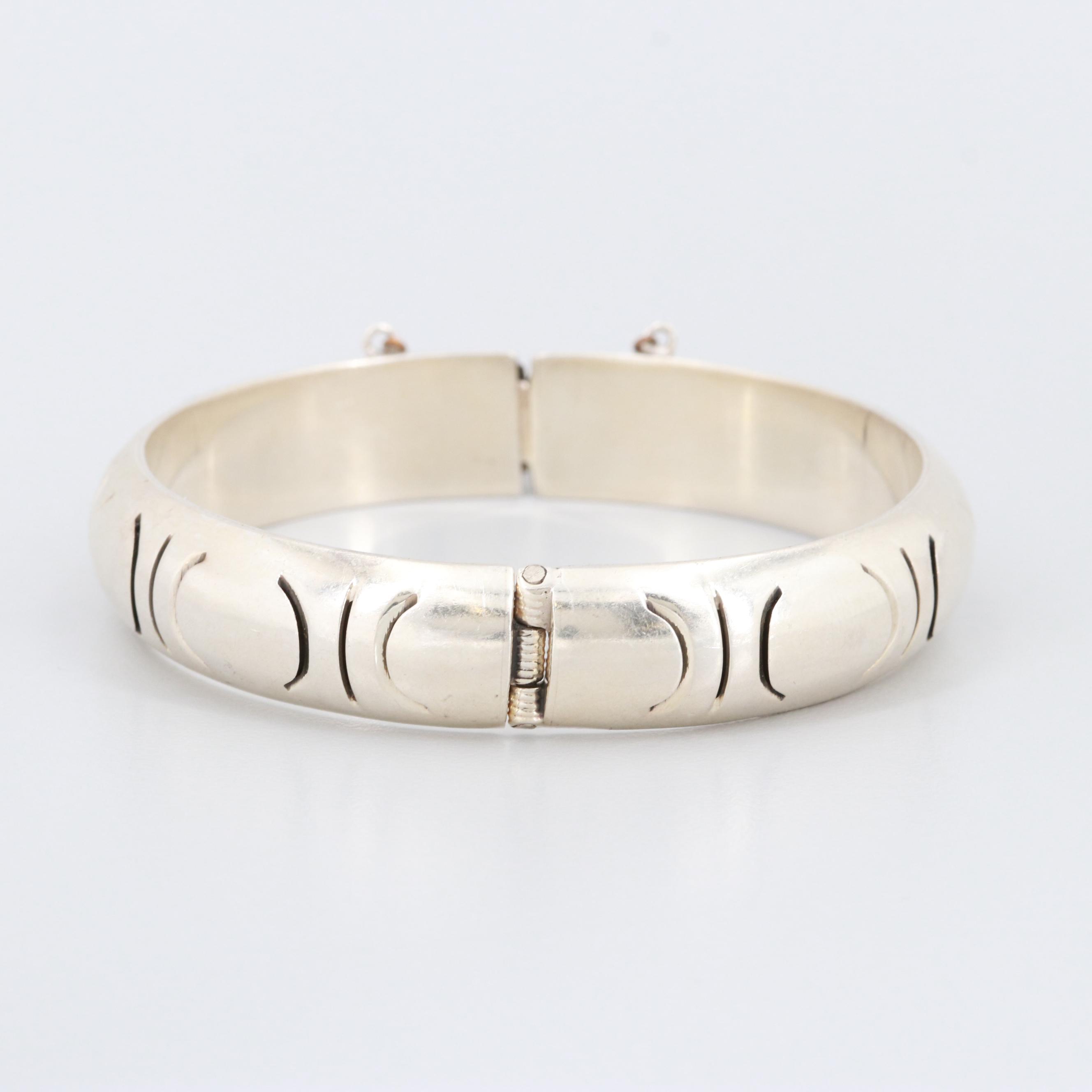 Taxco, Mexico Sterling Silver Bangle Bracelet