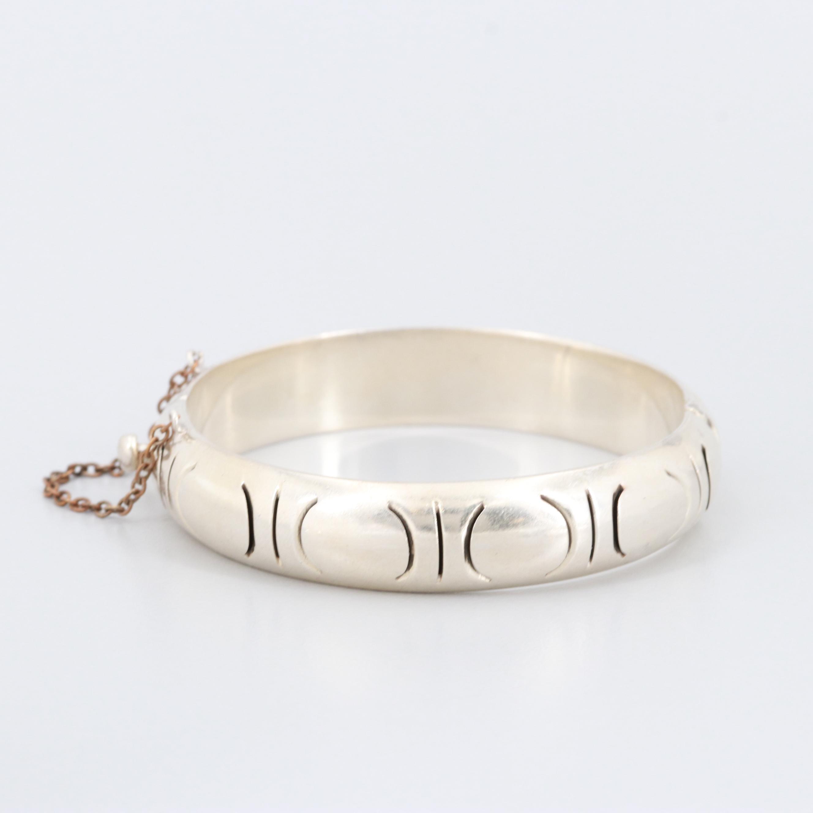 Taxco, Mexico Sterling Silver Bangle Bracelet