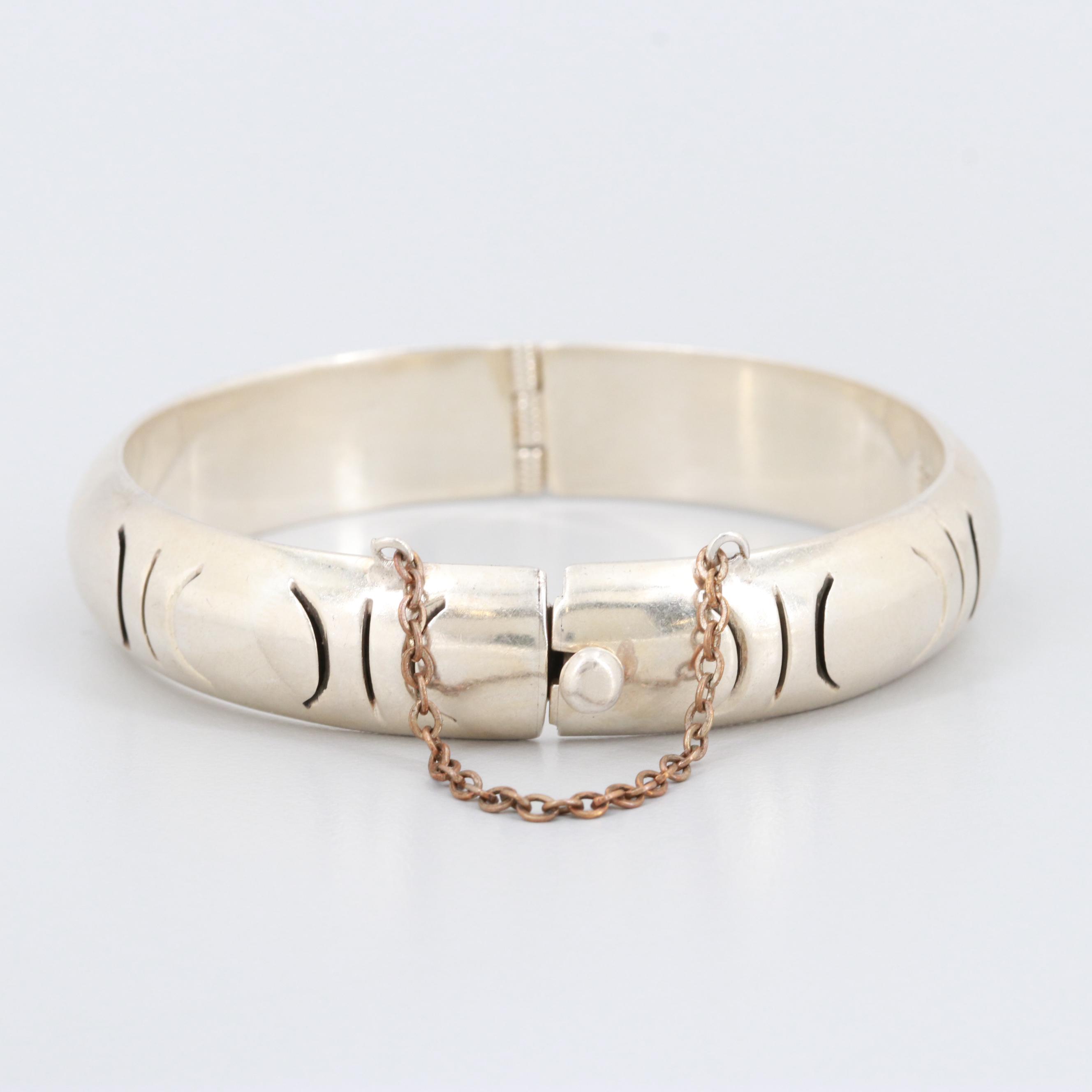 Taxco, Mexico Sterling Silver Bangle Bracelet