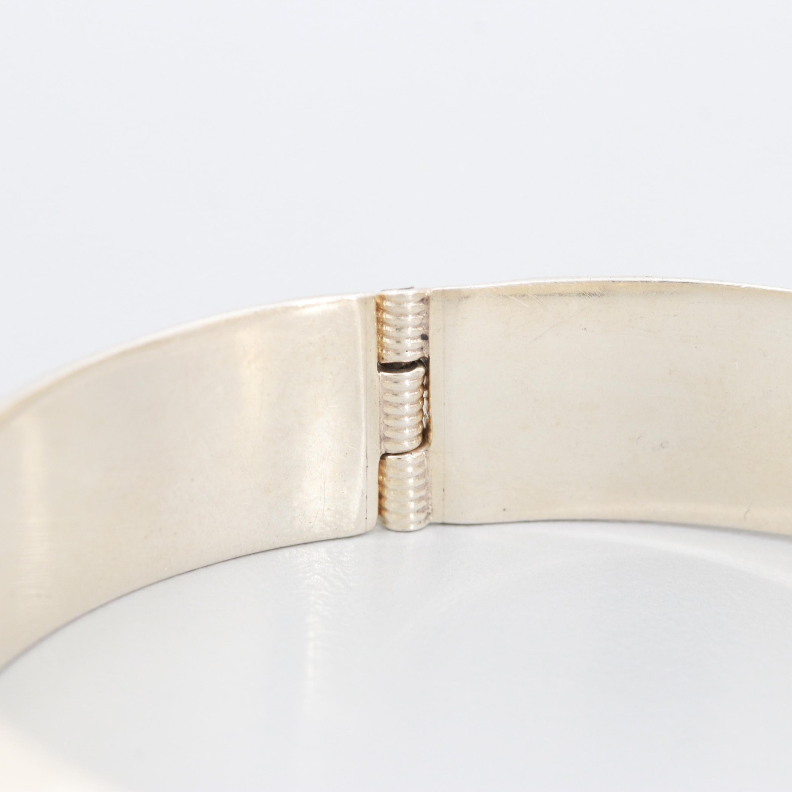 Taxco, Mexico Sterling Silver Bangle Bracelet