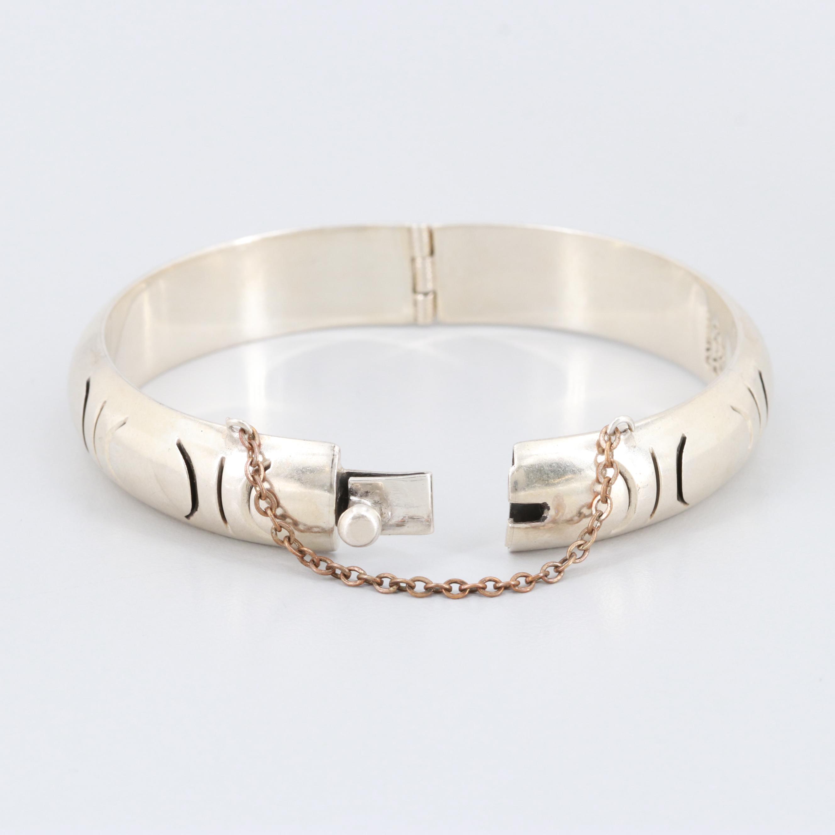 Taxco, Mexico Sterling Silver Bangle Bracelet