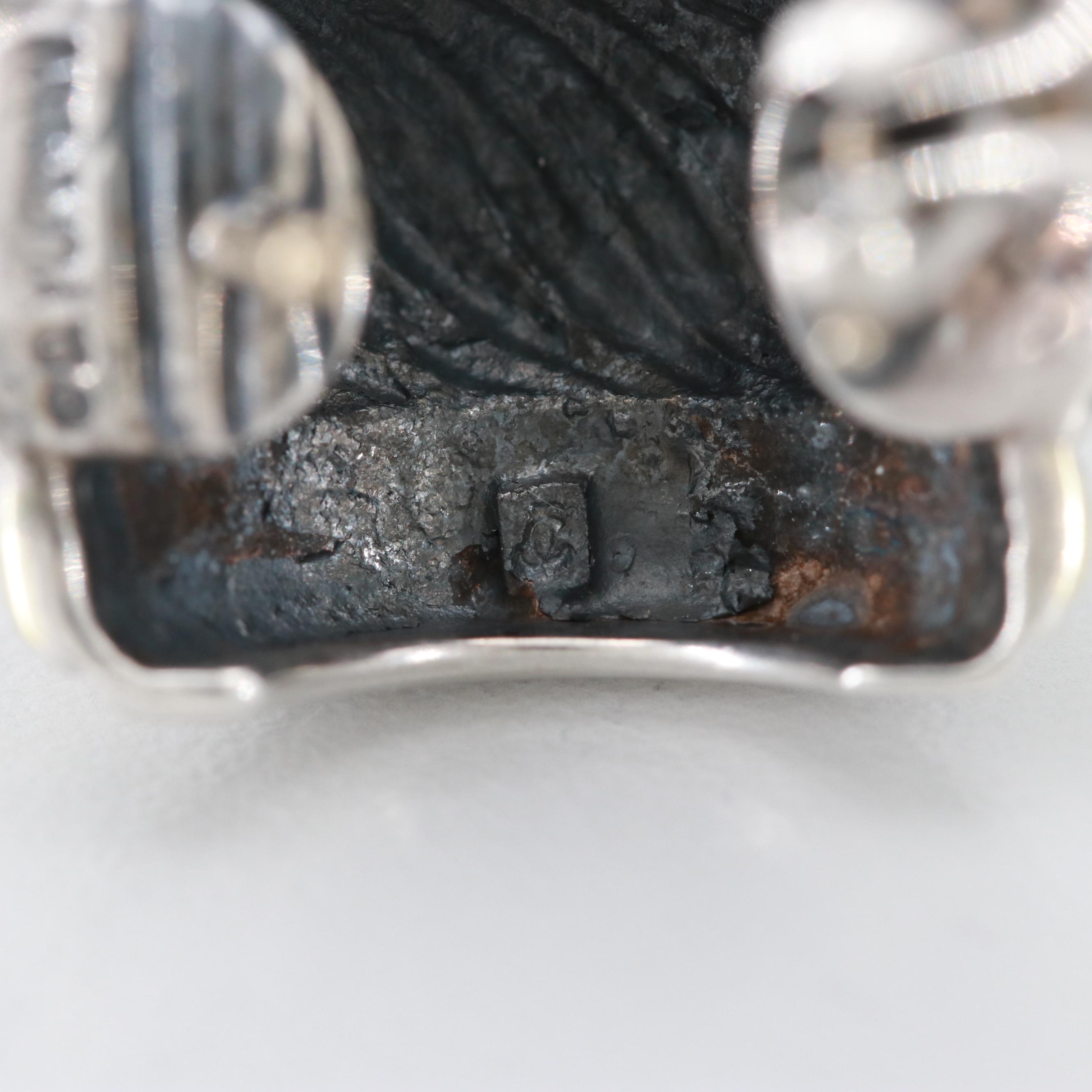 David Yurman Sterling Silver and 14K Earrings