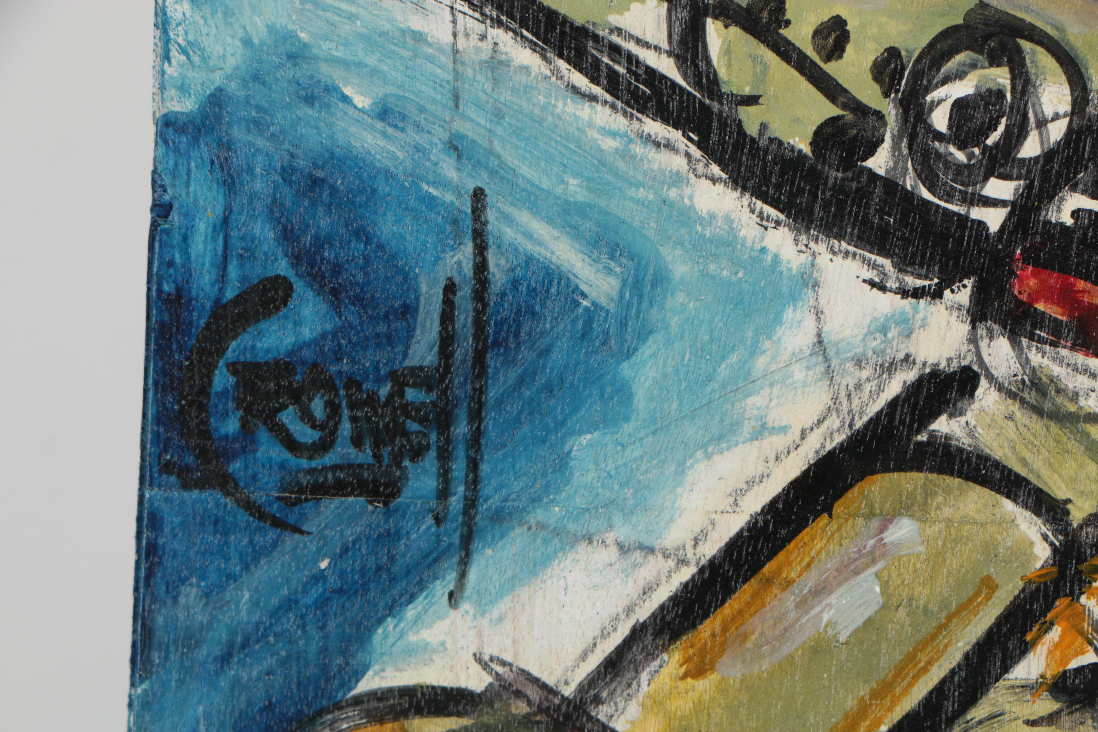 Peter Alan Crowell Oil Painting "Riot Robot"