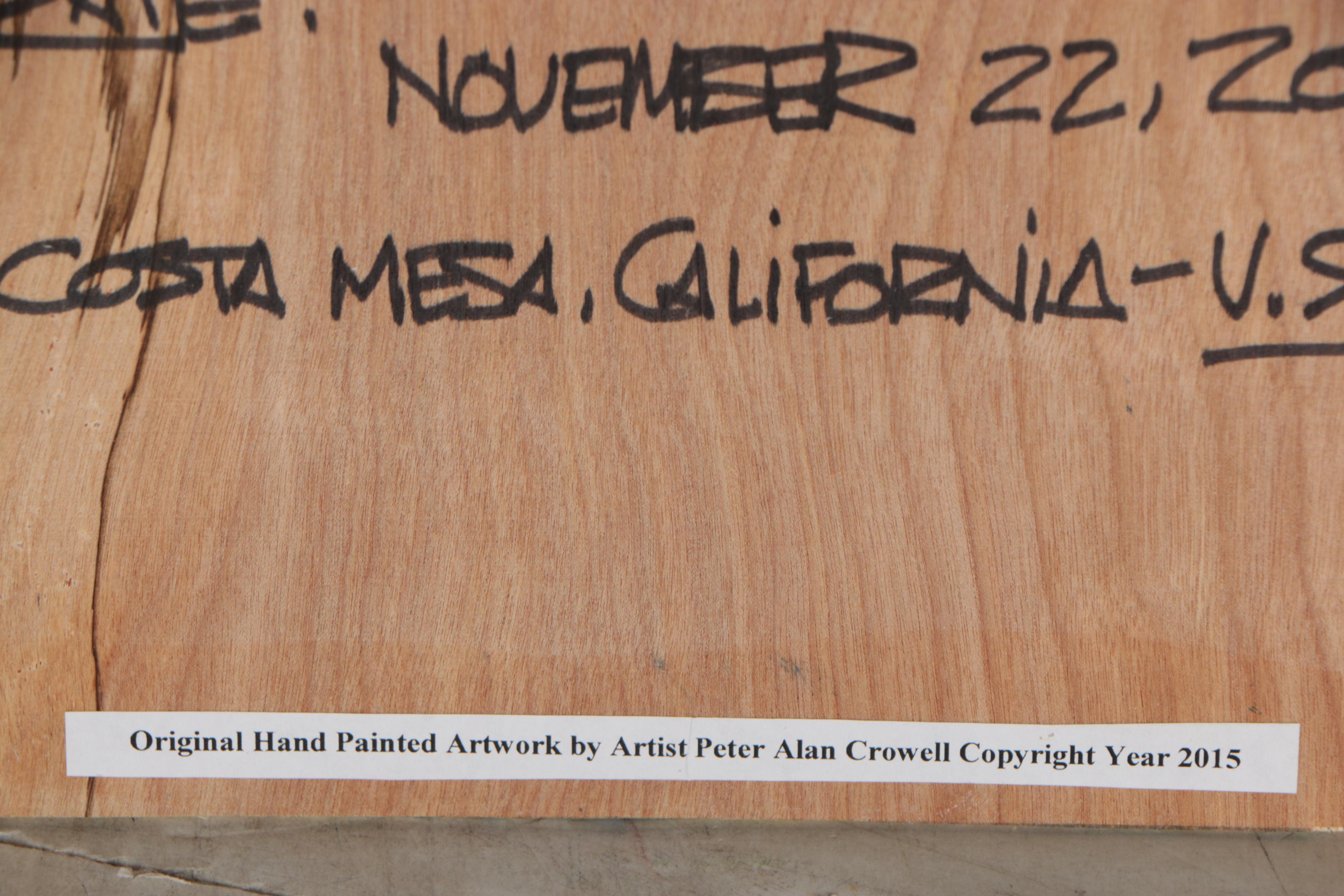 Peter Alan Crowell Oil Painting "Riot Robot"