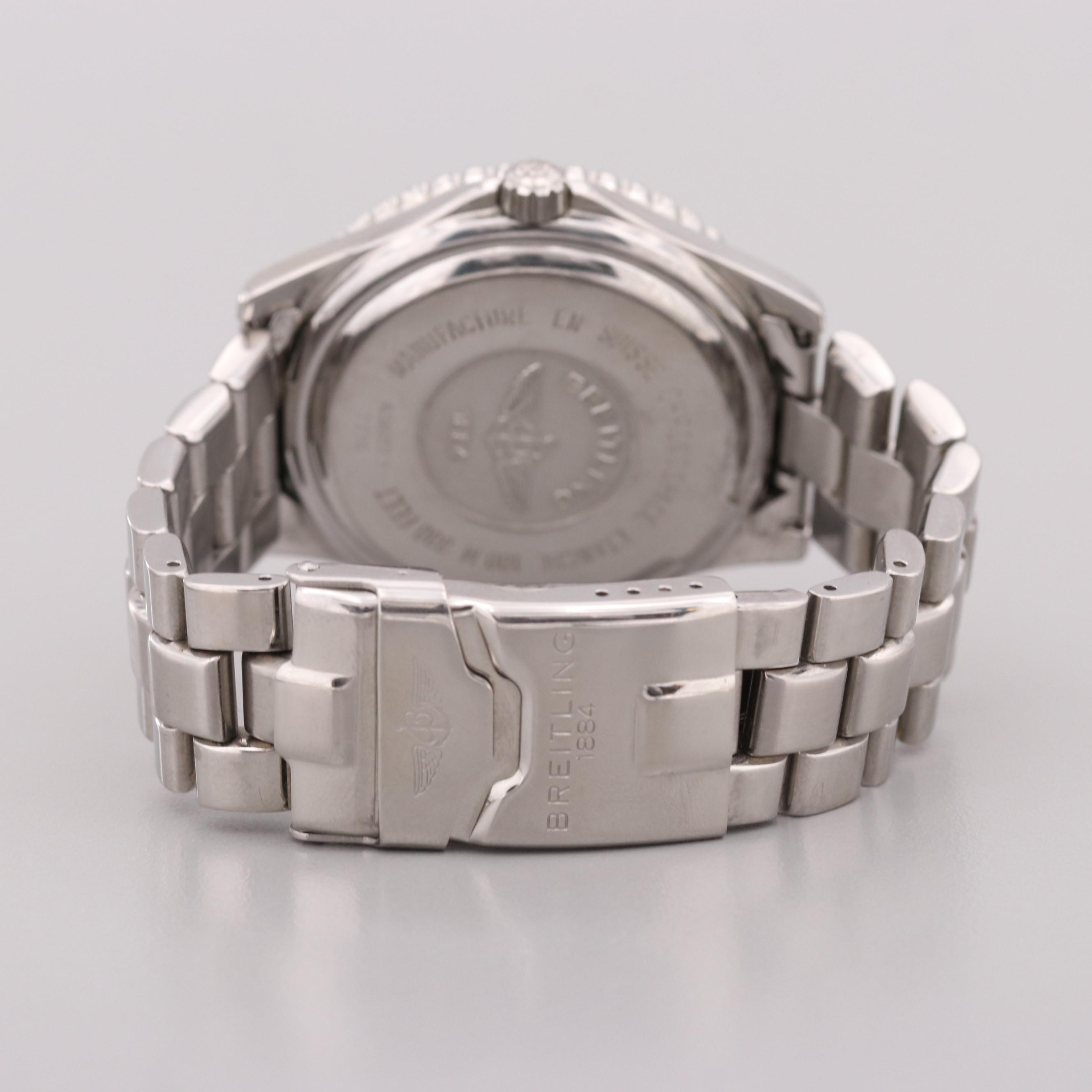 Breitling Chronospace Stainless Steel Analog/Digital Quartz Watch