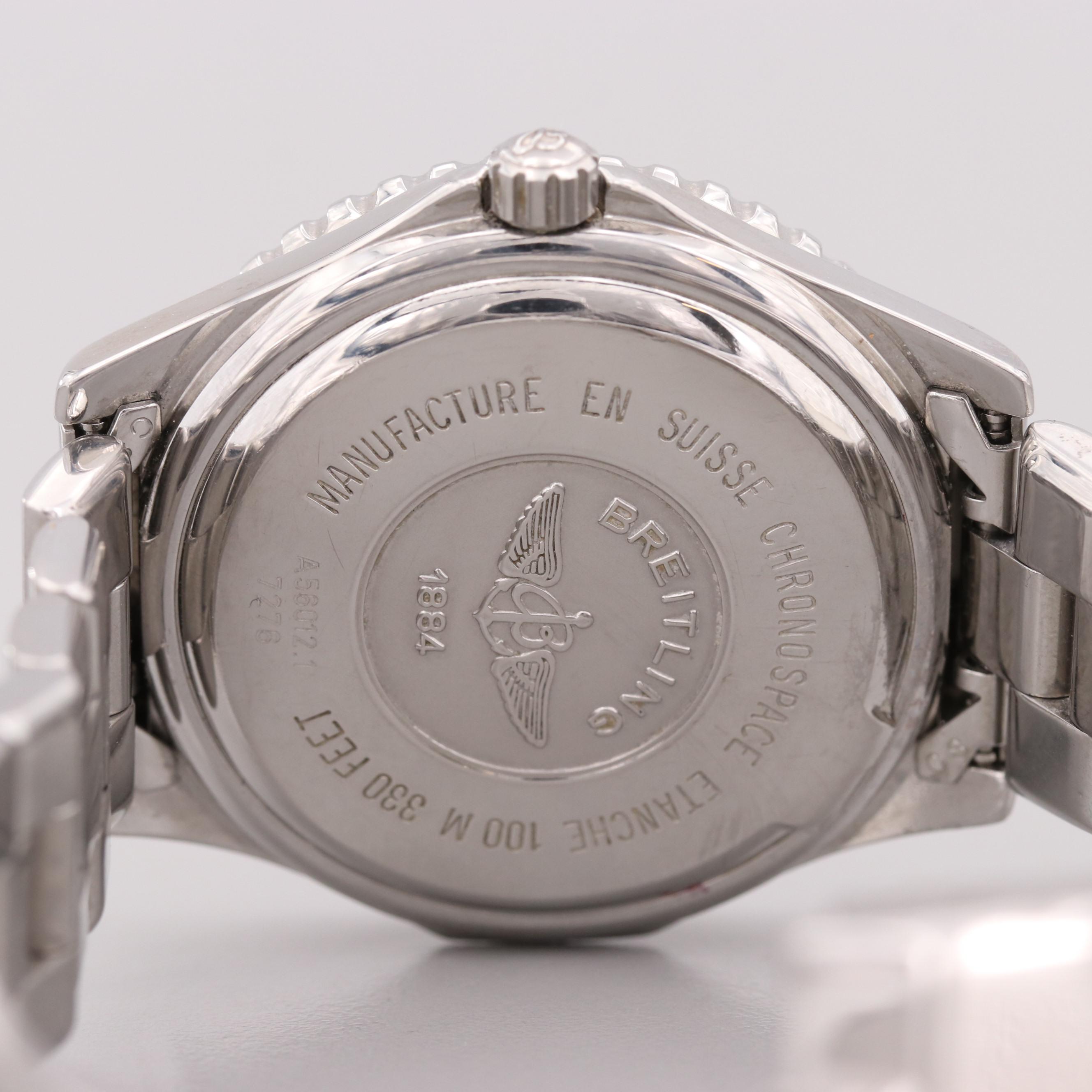 Breitling Chronospace Stainless Steel Analog/Digital Quartz Watch