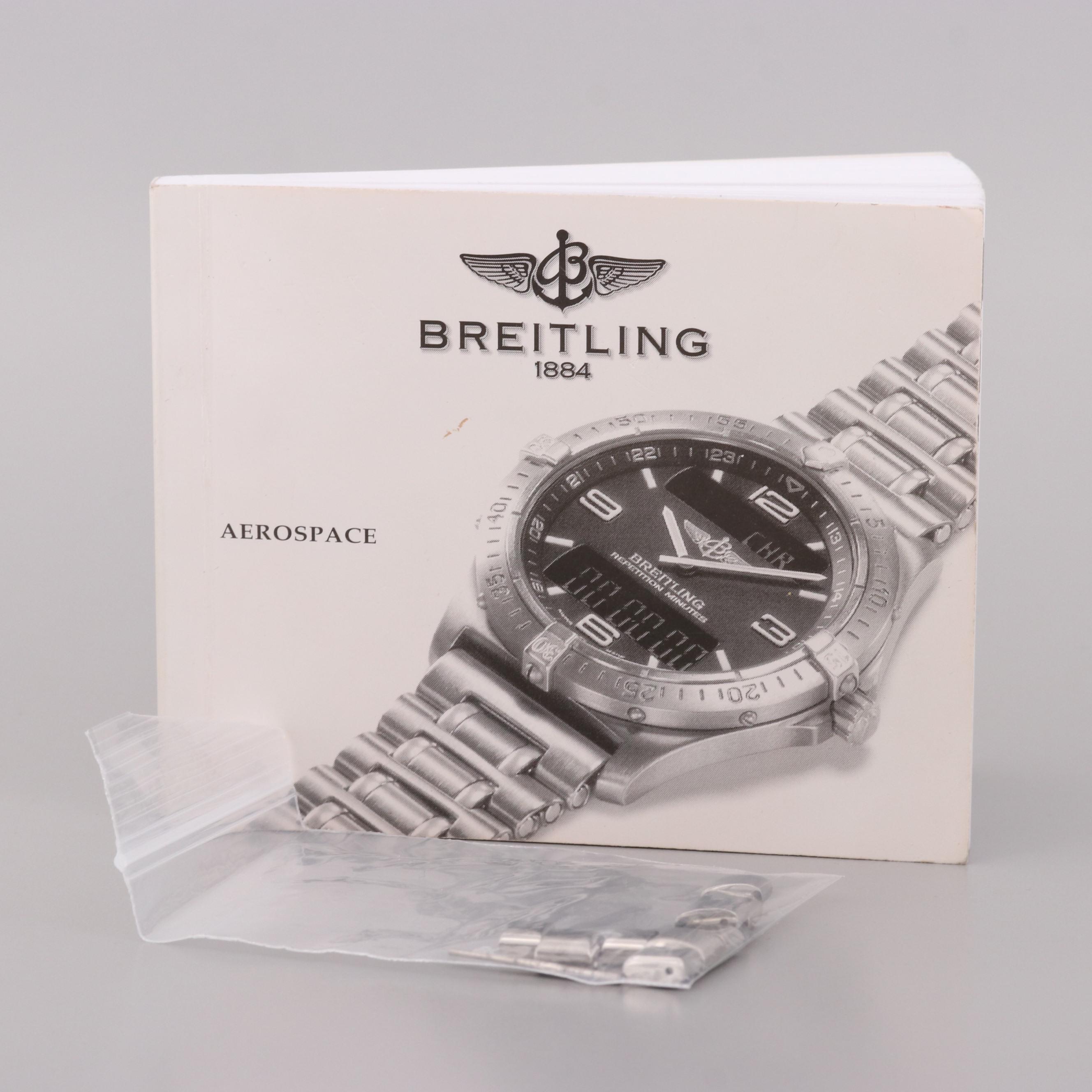 Breitling Chronospace Stainless Steel Analog/Digital Quartz Watch