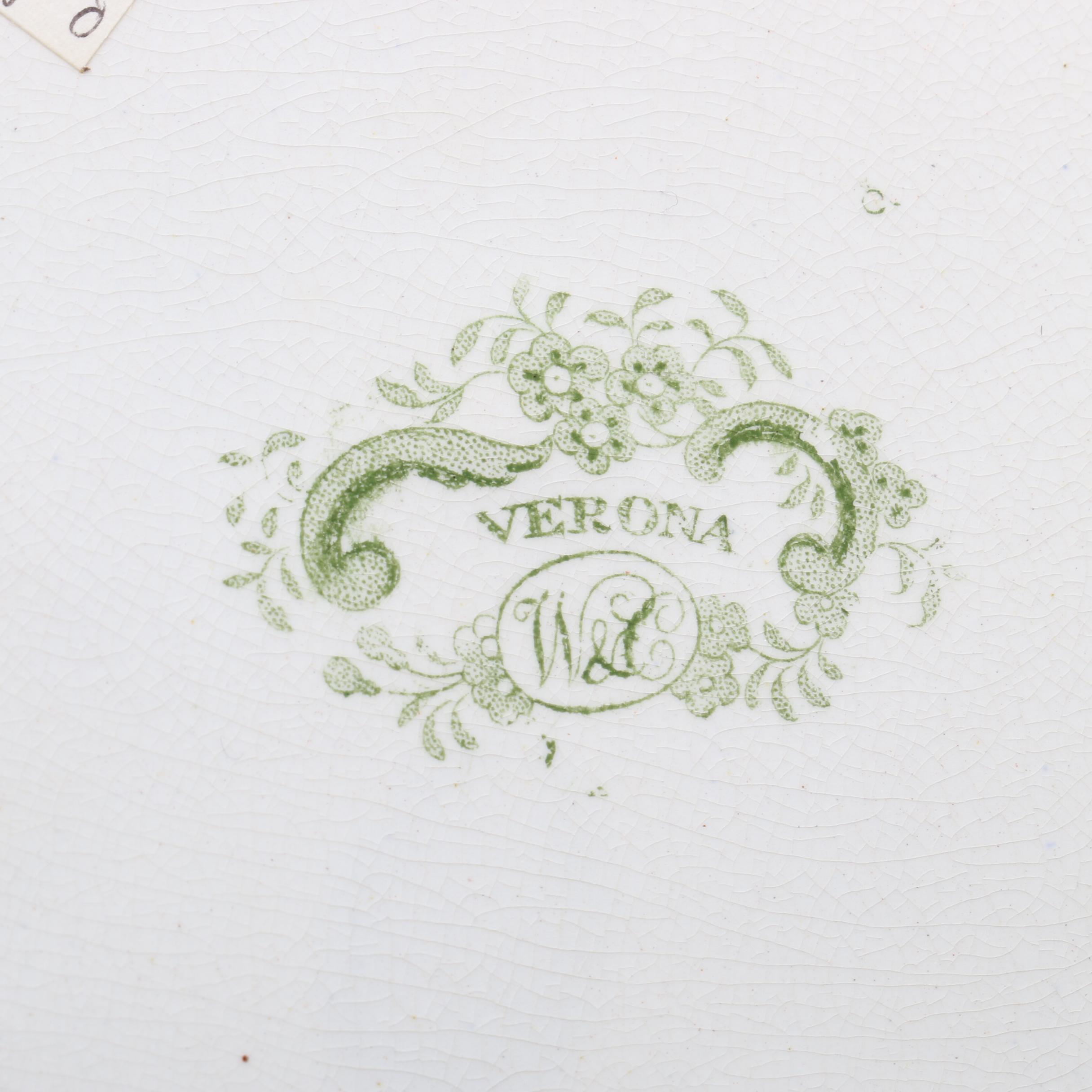 Antique Transferware Featuring Pountney and Allies Dinner Plate, circa 1800s