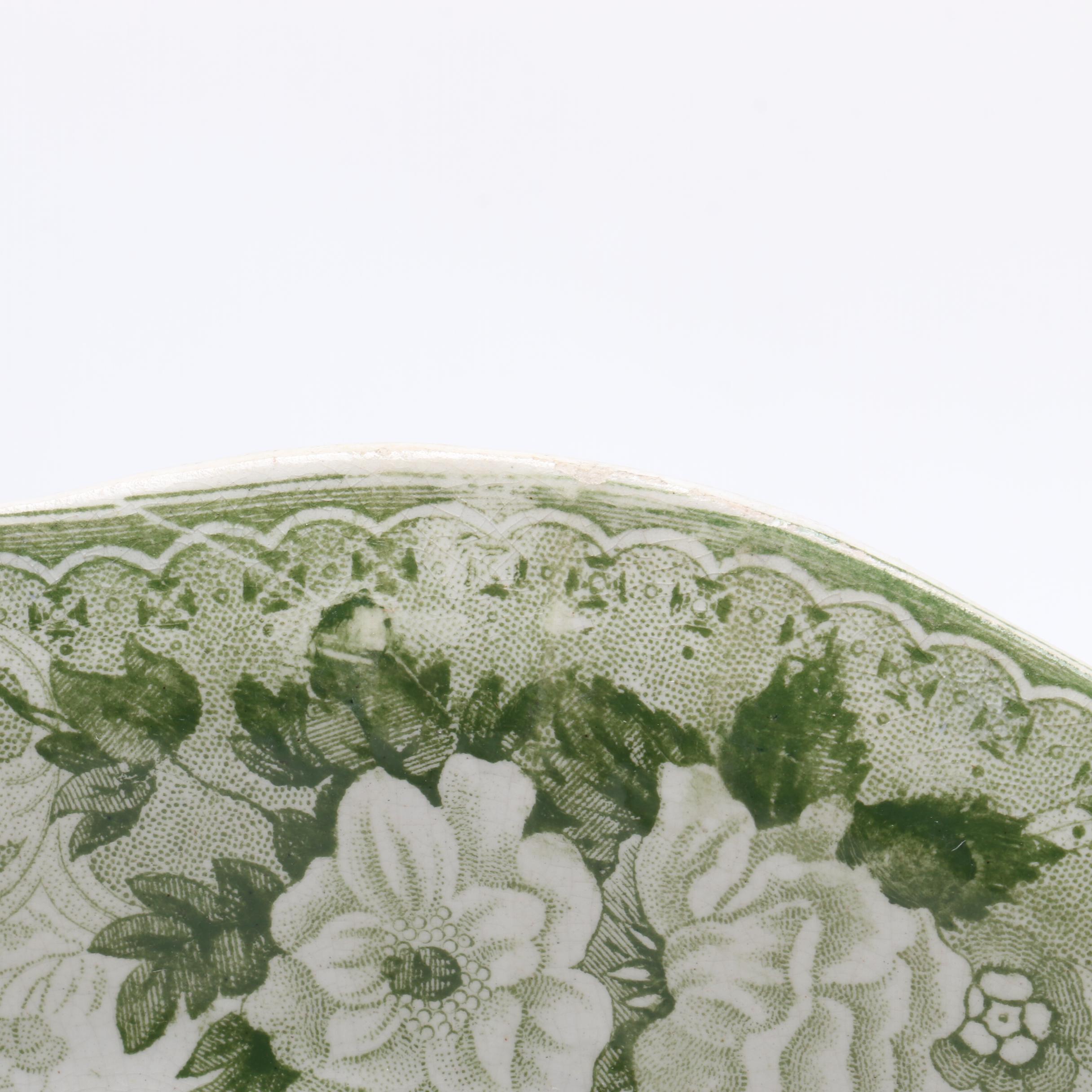 Antique Transferware Featuring Pountney and Allies Dinner Plate, circa 1800s