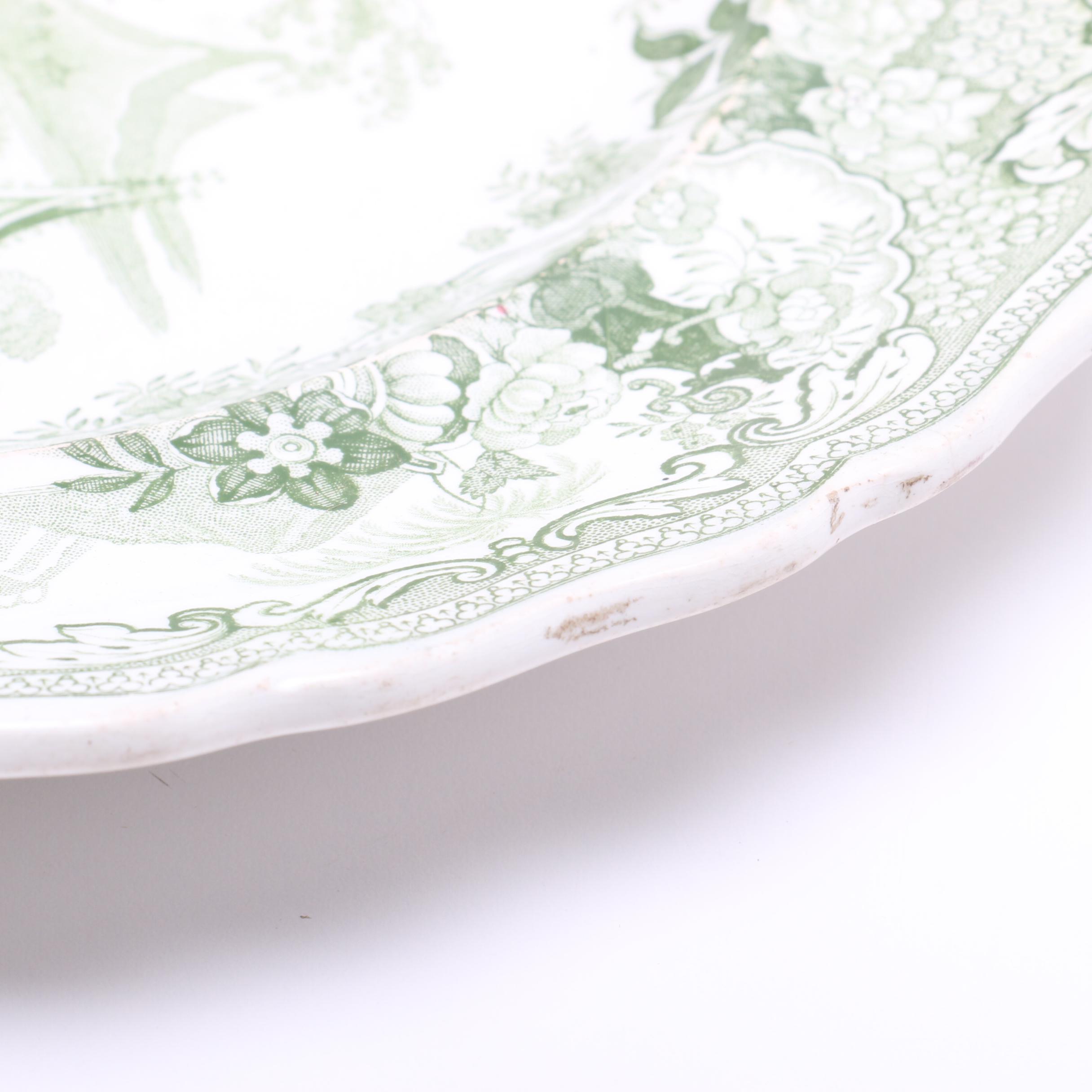 Antique Transferware Featuring Pountney and Allies Dinner Plate, circa 1800s