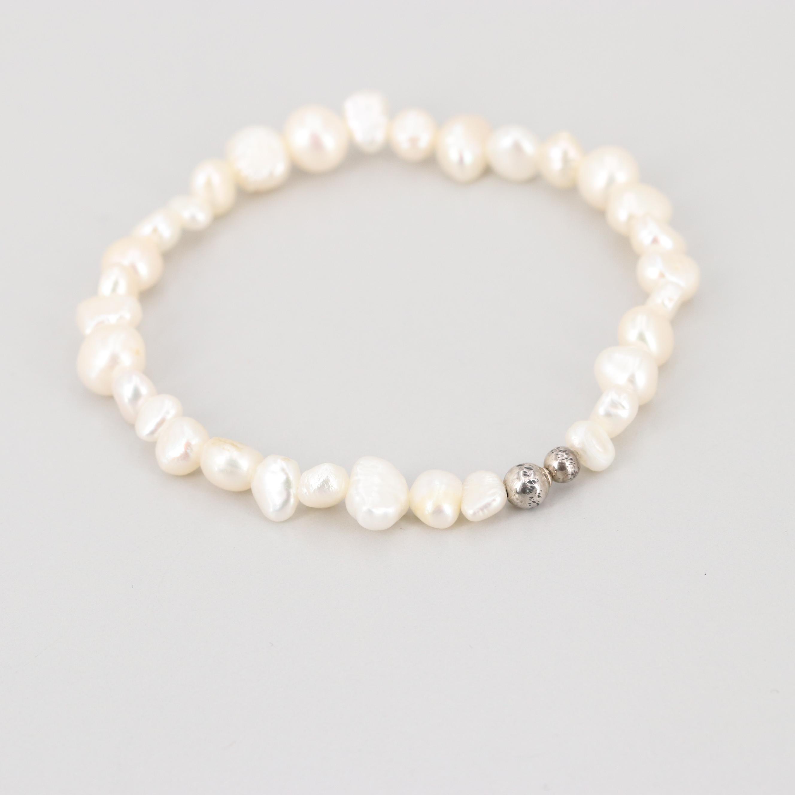 Collection of Silpada Sterling Silver Cultured Pearl Bracelets