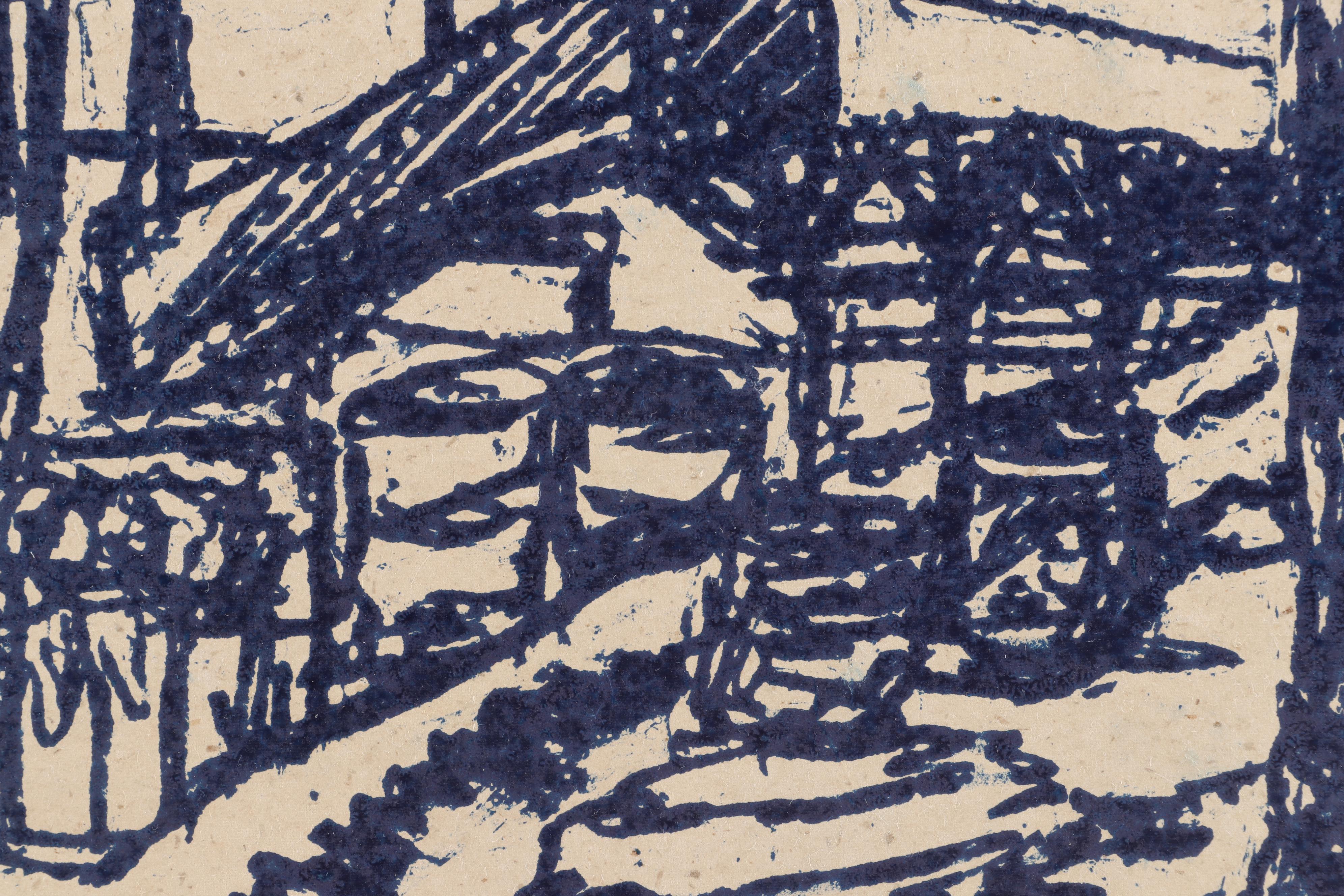 Maria Downey Lithograph "Spanish Town"