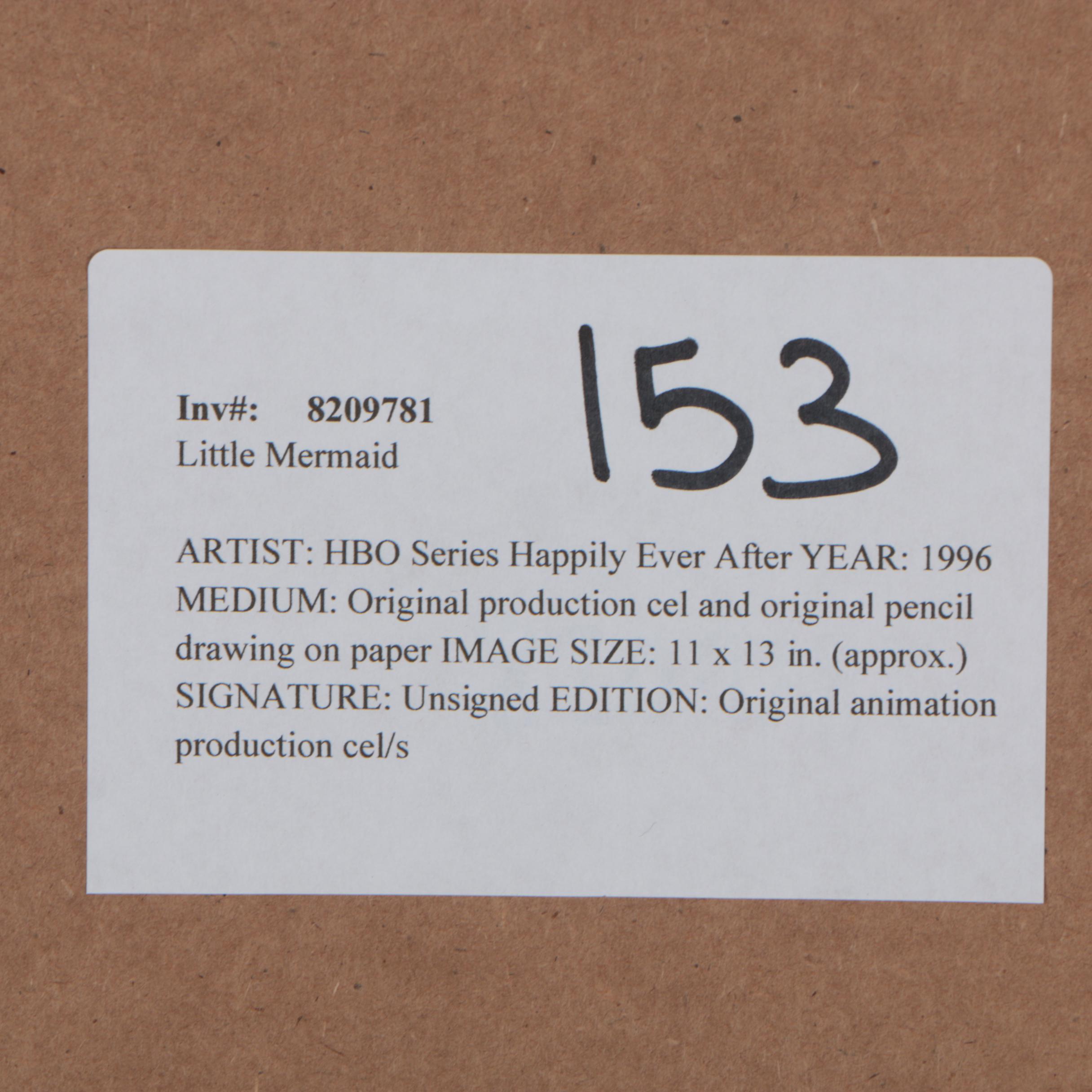 HBO "Happily Ever After" Production Cel from "The Little Mermaid"