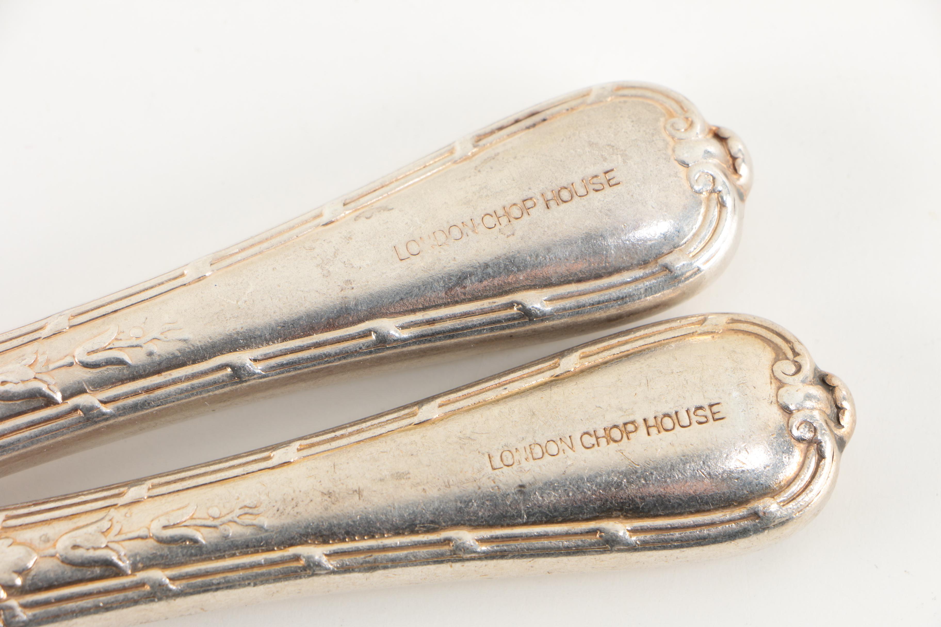 R. Wallace Triple Plate "London Chop House" Salad Serving Set & other Serveware