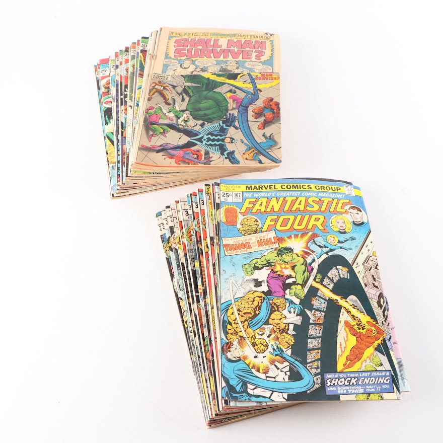 Silver and Bronze Aged Marvel Comics Group "Fantastic Four" Comic Books