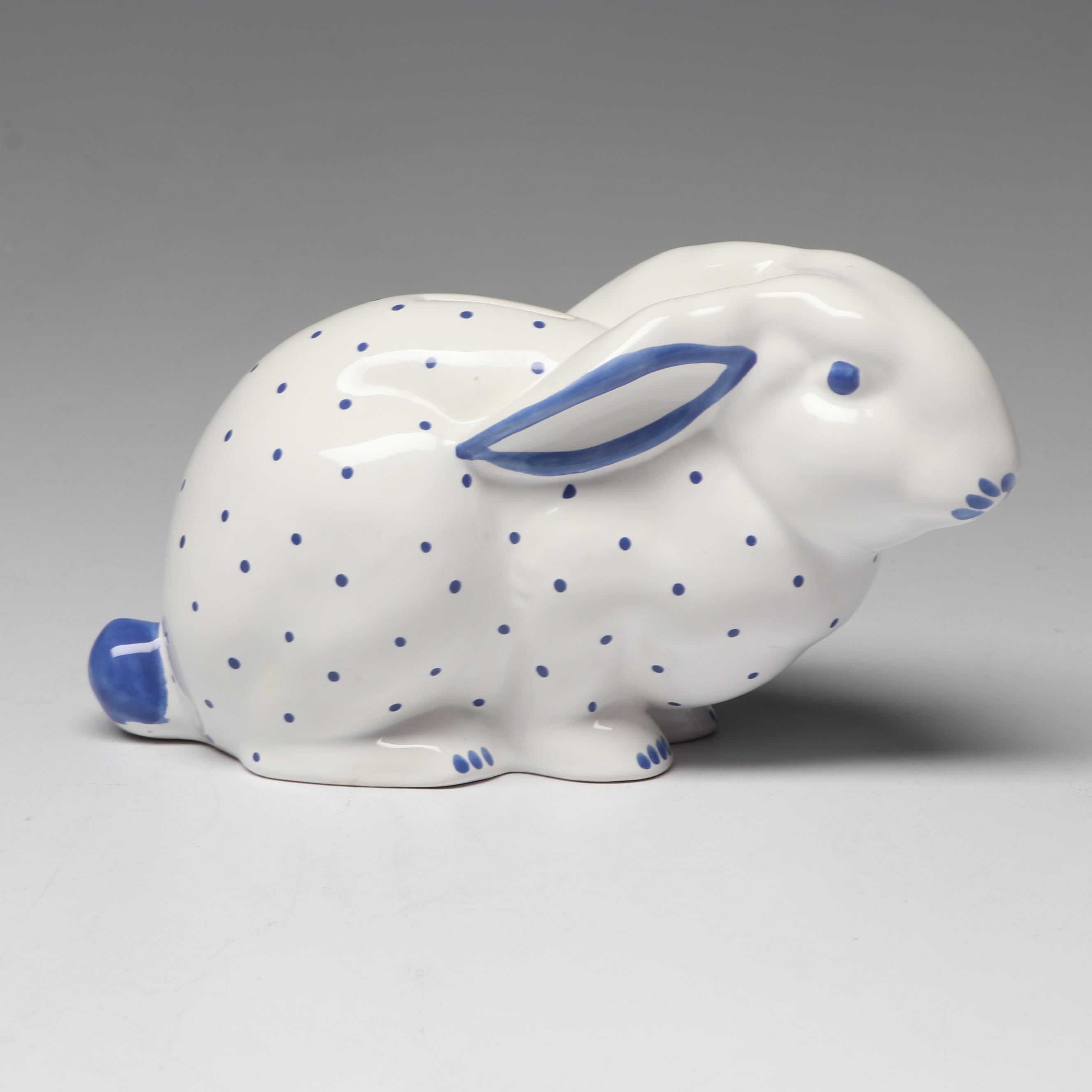 Tiffany & Co. Austria Earthenware "Bunny Bank" Coin Bank