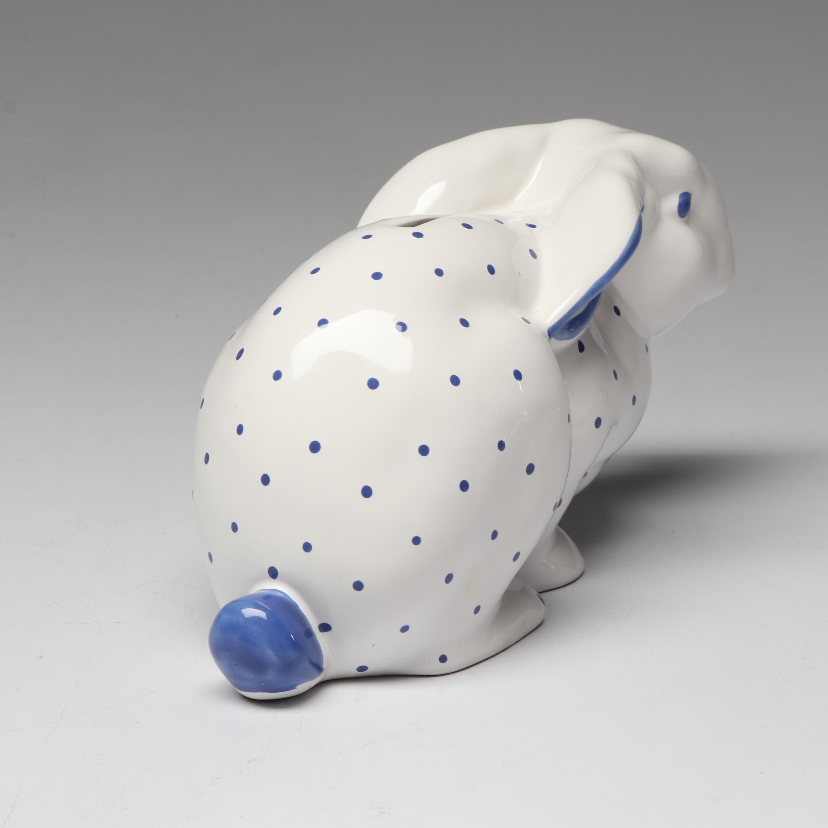 Tiffany & Co. Austria Earthenware "Bunny Bank" Coin Bank