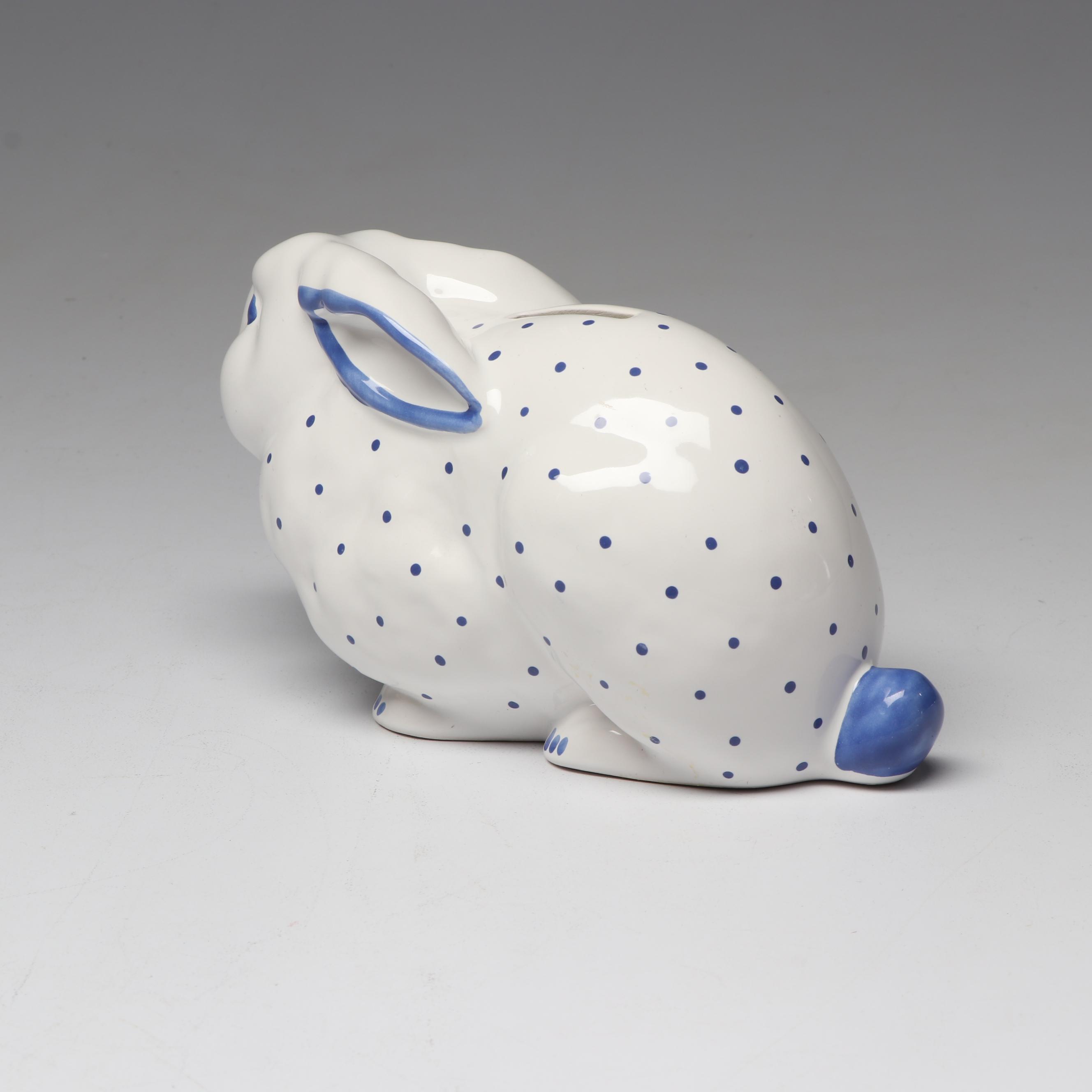 Tiffany & Co. Austria Earthenware "Bunny Bank" Coin Bank
