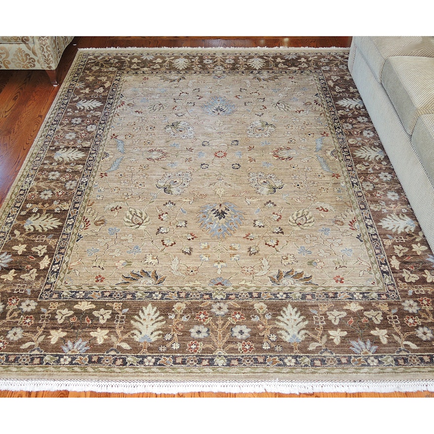 Hand-Knotted Jaipur Wool Room Sized Rug