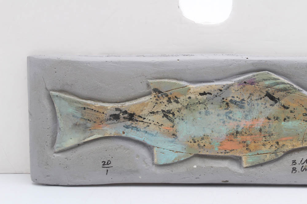 Benjamin Crumpler Acrylic Painted Wooden Relief