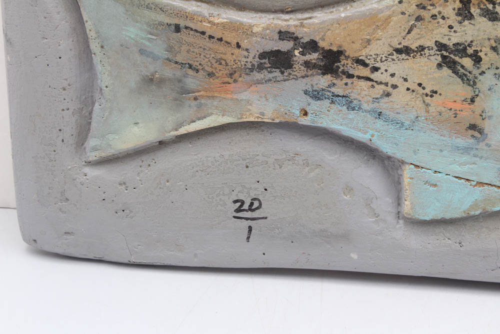 Benjamin Crumpler Acrylic Painted Wooden Relief