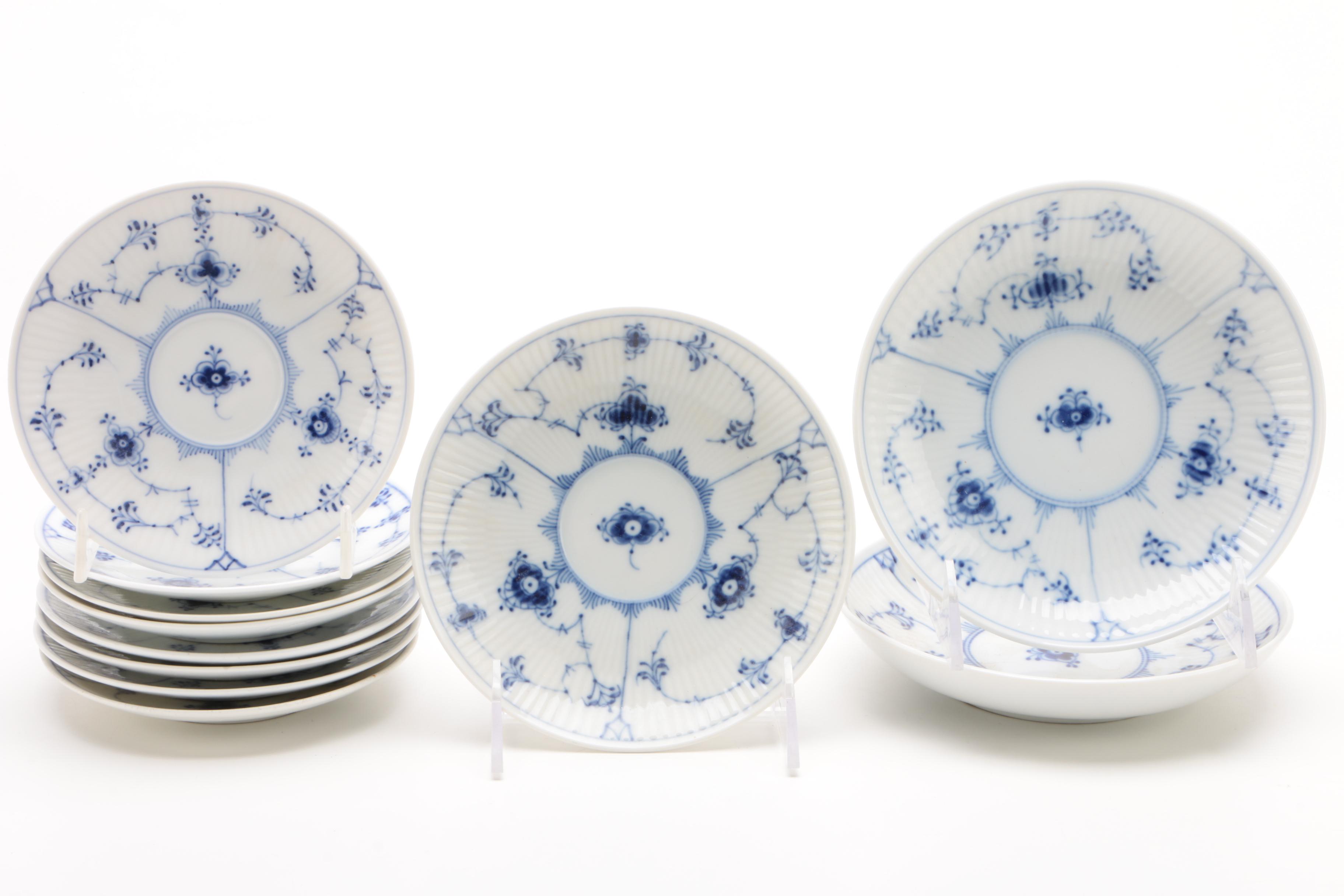 Royal Copenhagen "Blue Fluted" Porcelain Dinnerware and Serving Pieces