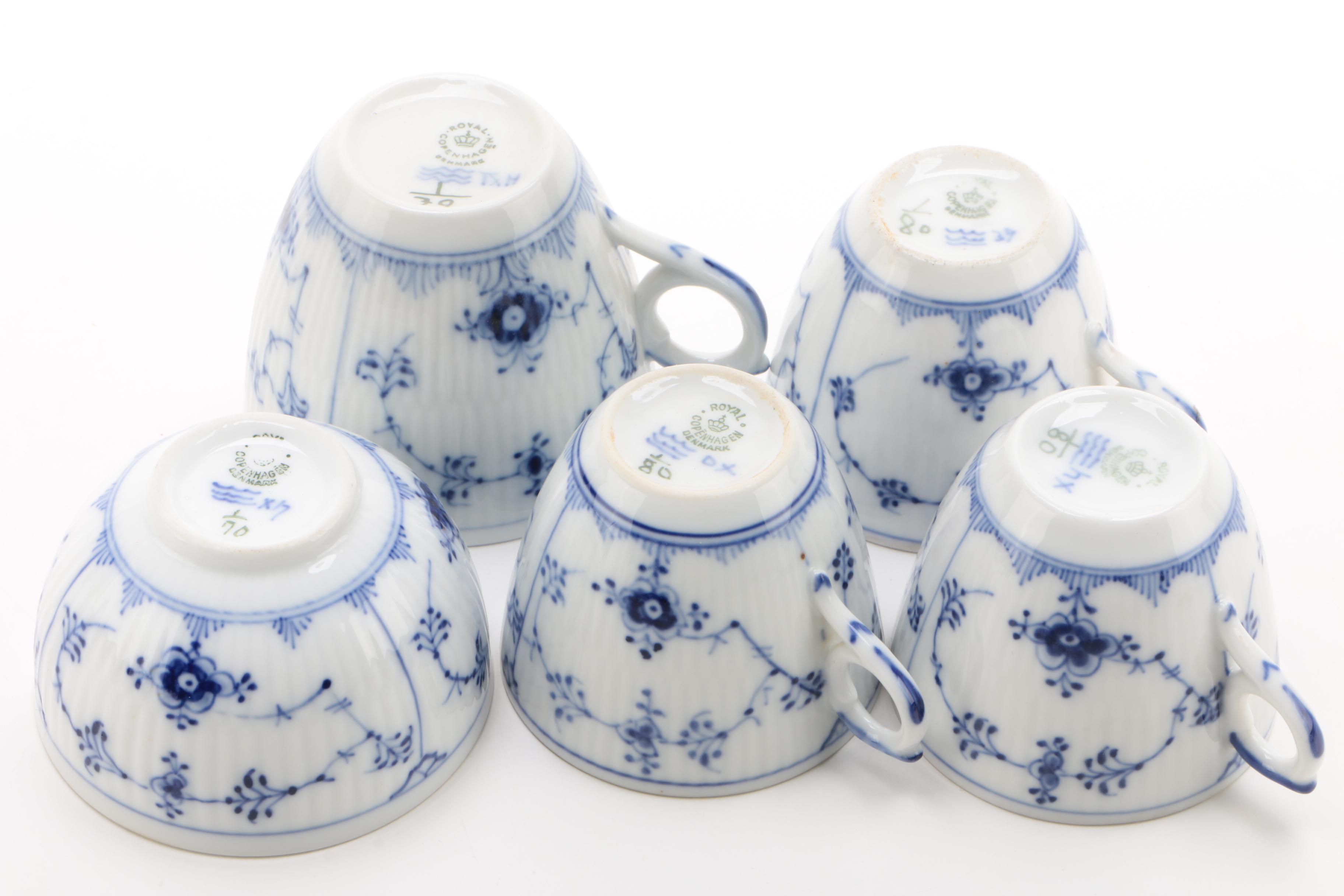 Royal Copenhagen "Blue Fluted" Porcelain Dinnerware and Serving Pieces