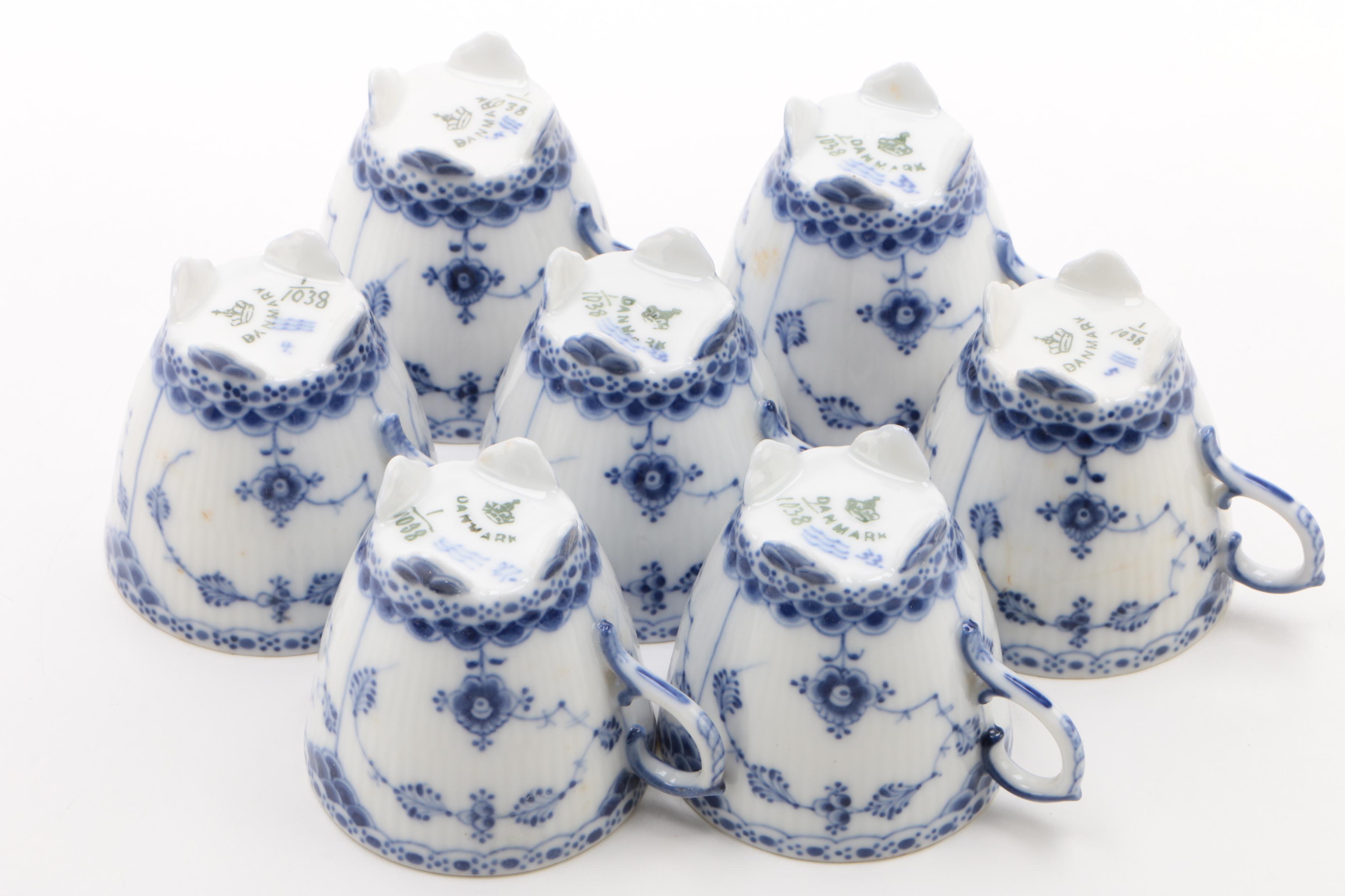 Royal Copenhagen "Blue Fluted" Porcelain Dinnerware and Serving Pieces