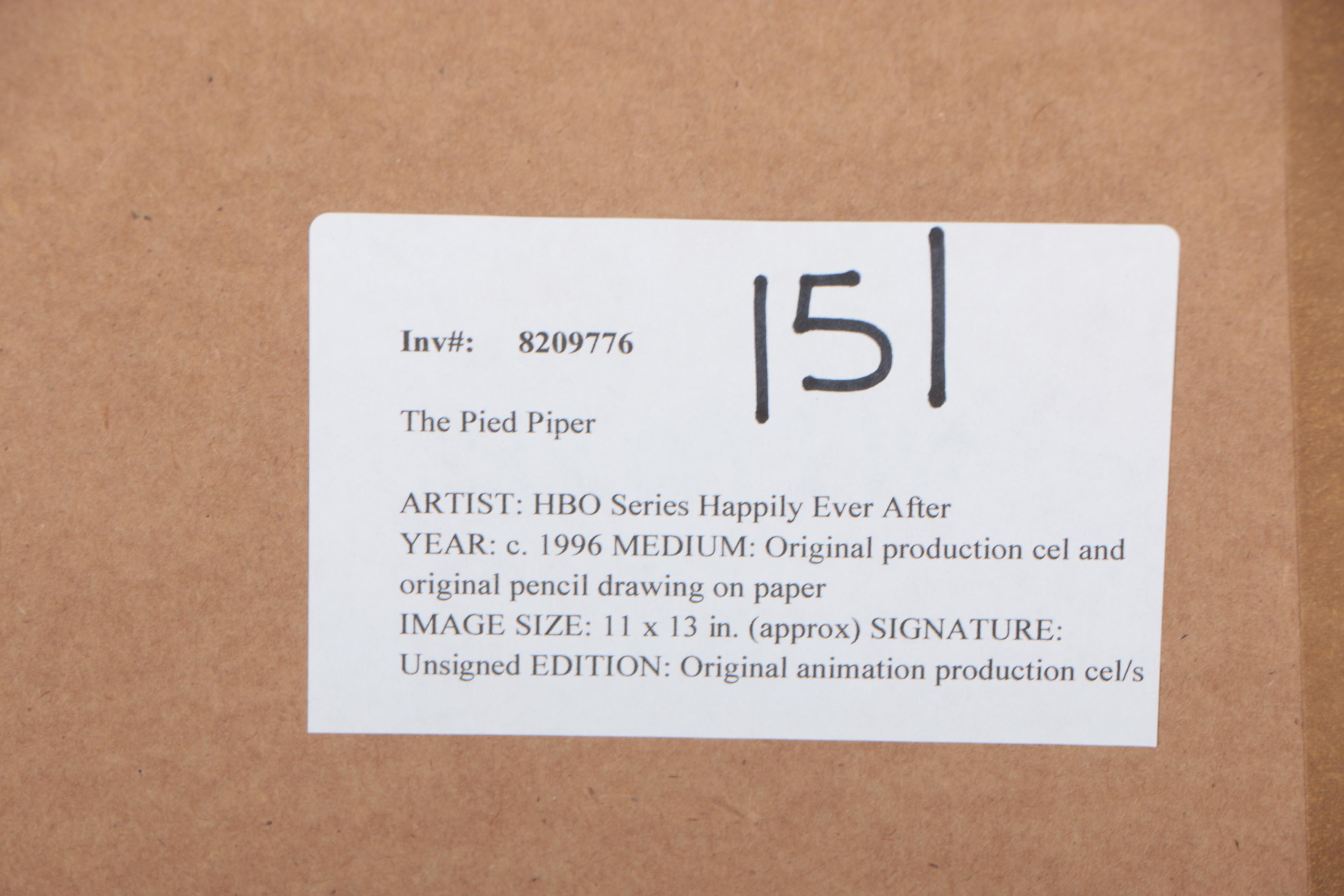 HBO "Happily Ever After" Production Cels and Drawing from "The Pied Piper"