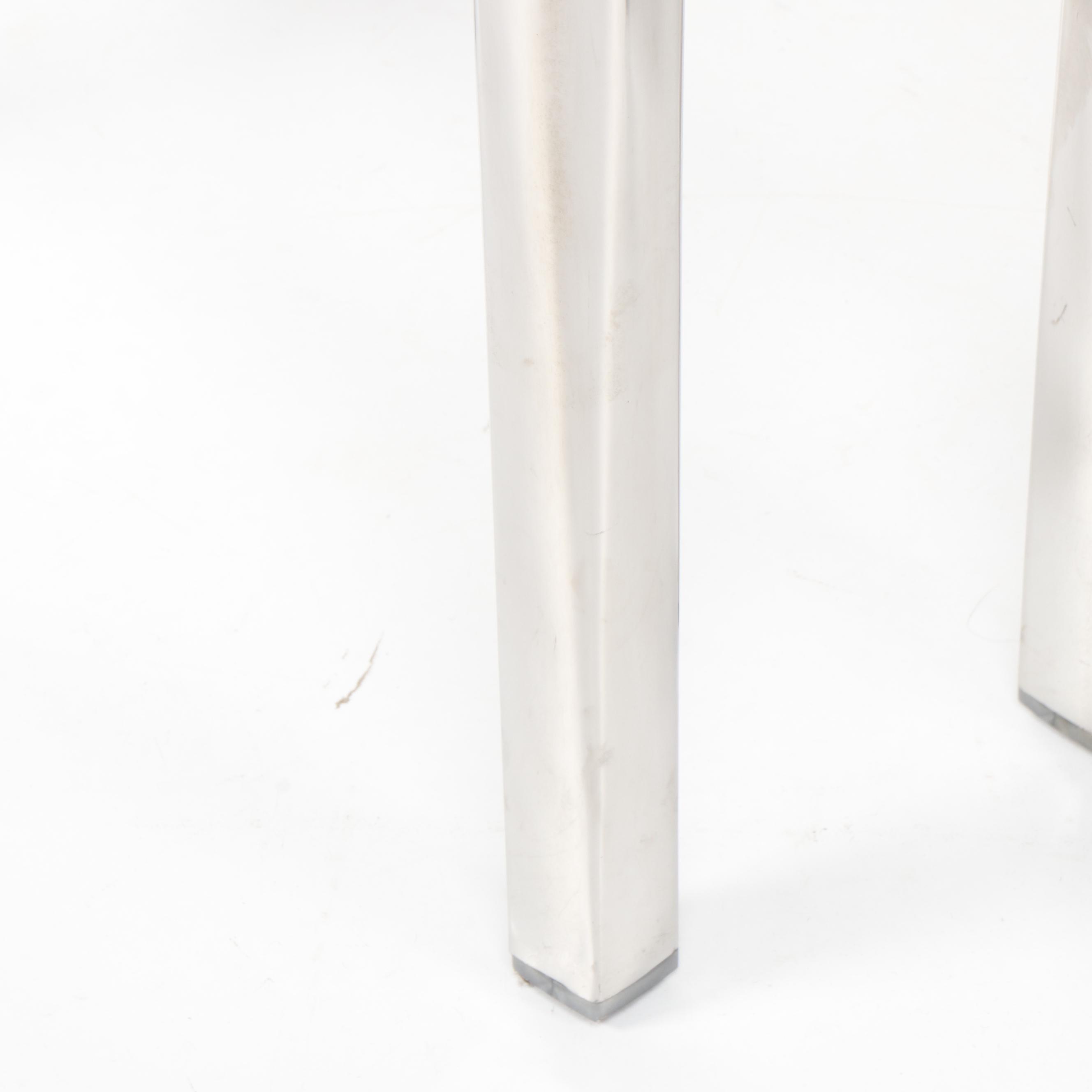 Crate & Barrel "Delta Mirror" Chrome Side Chairs