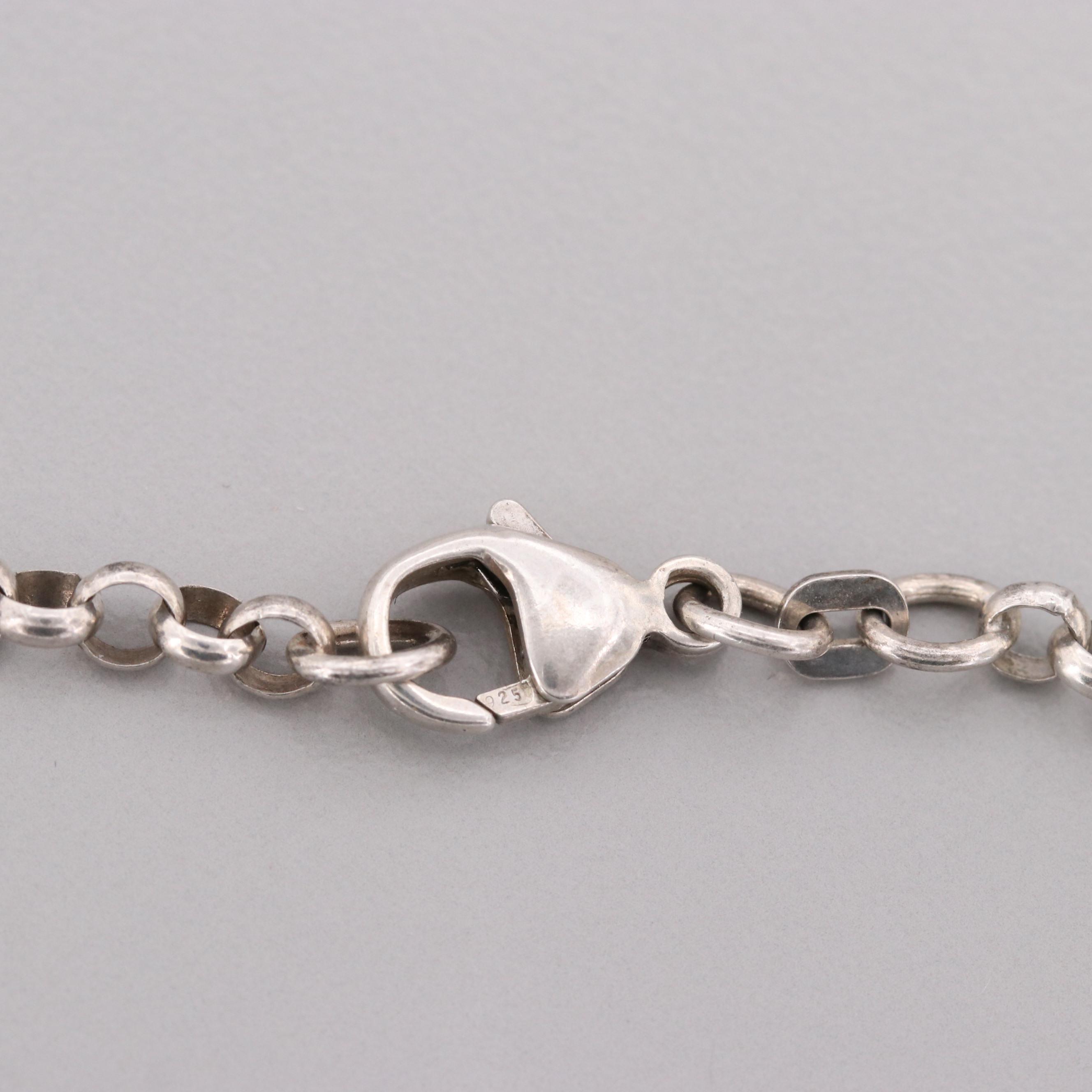 Harvey Mace Navajo Diné Sterling Silver Feather Pendant Necklace