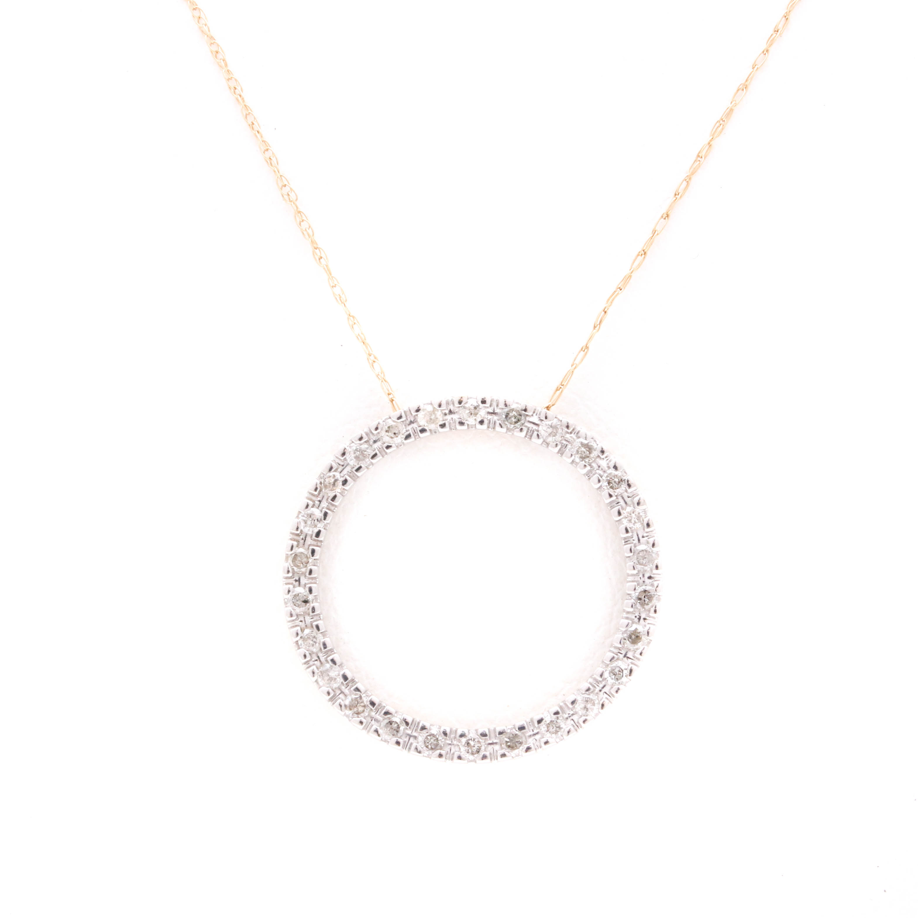 10K Yellow Gold Diamond Necklace