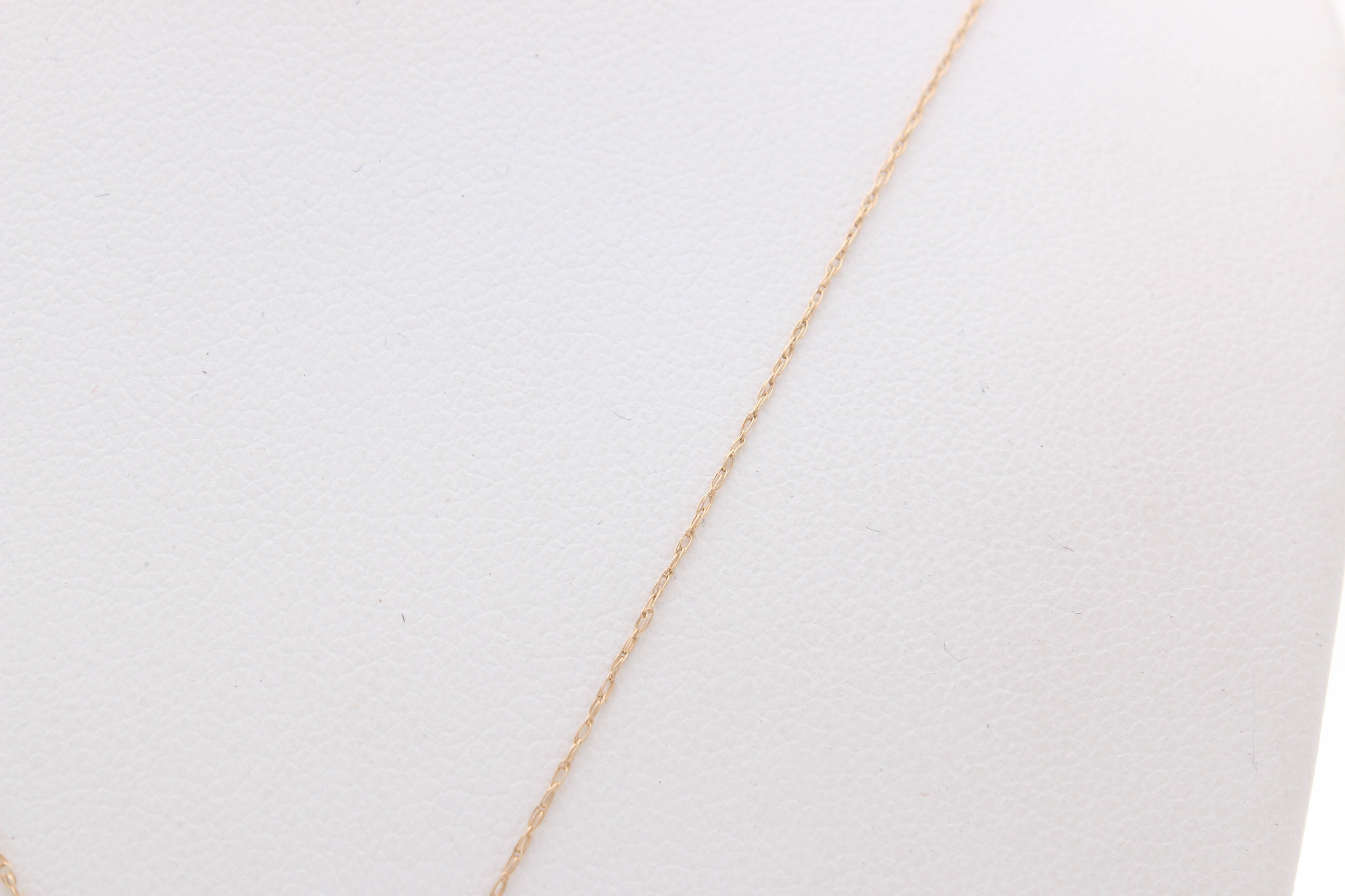 10K Yellow Gold Diamond Necklace