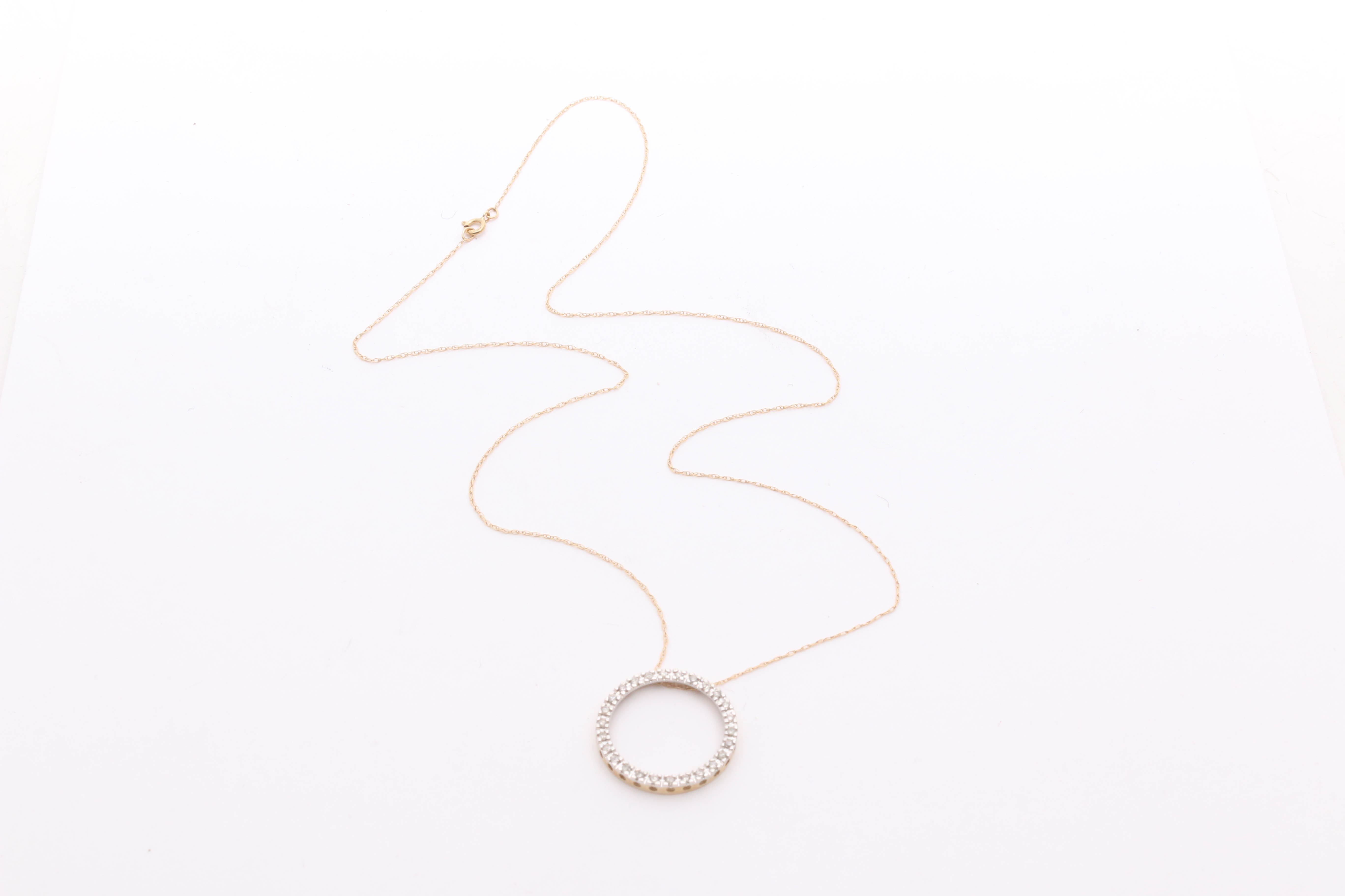 10K Yellow Gold Diamond Necklace