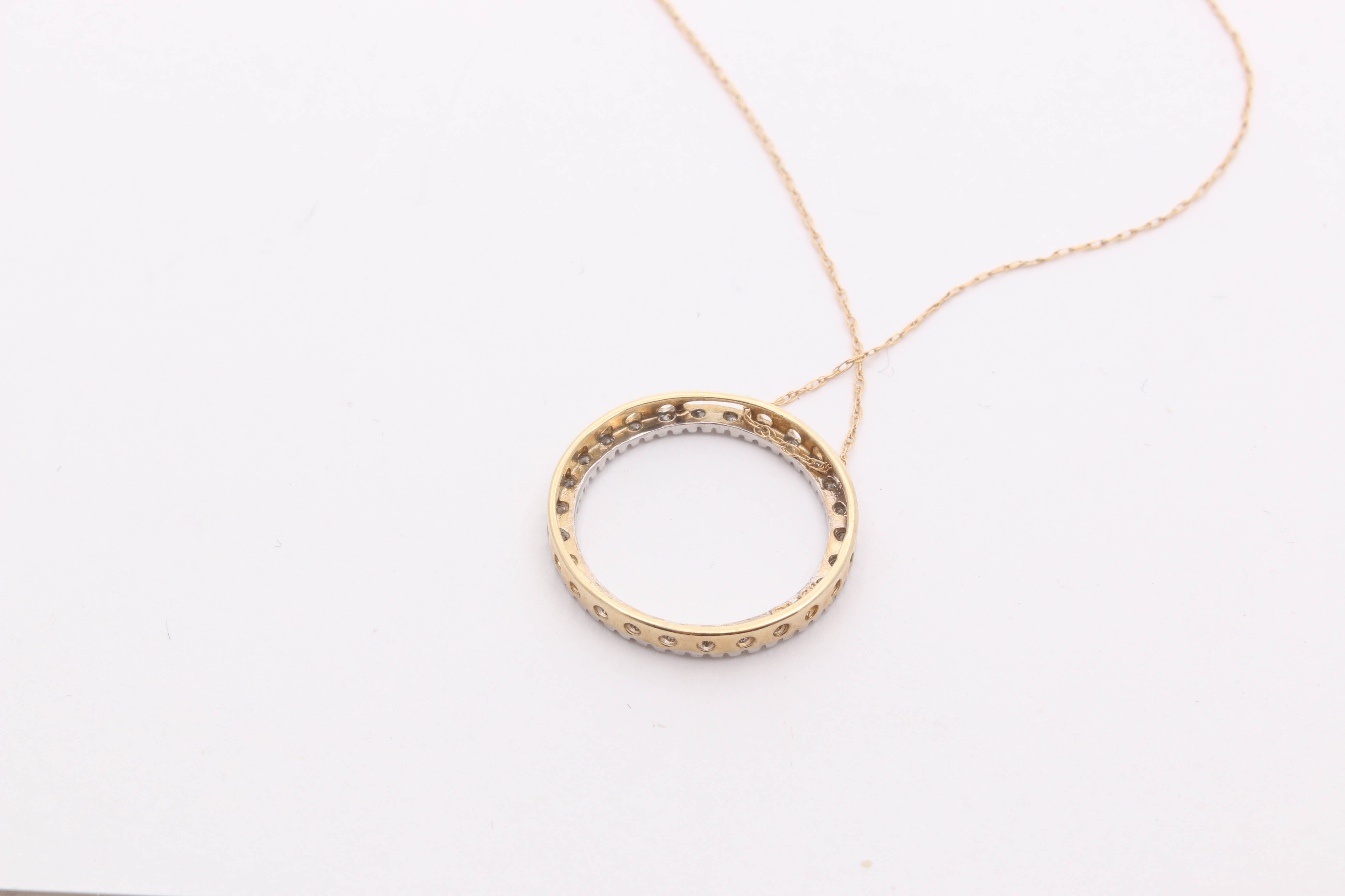 10K Yellow Gold Diamond Necklace