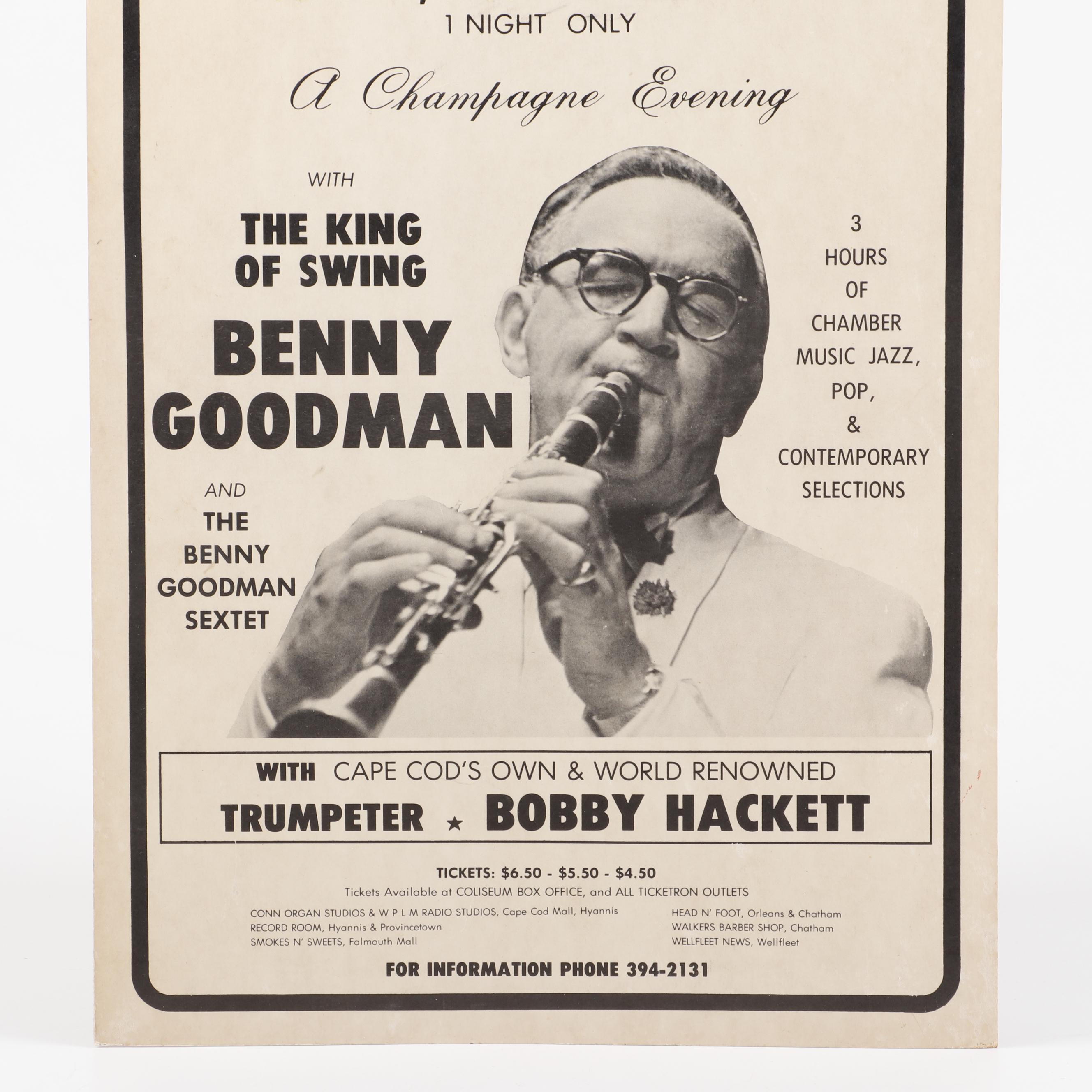 Benny Goodman, Clyde Bernhardt Cape Cod Jazz Concert Posters