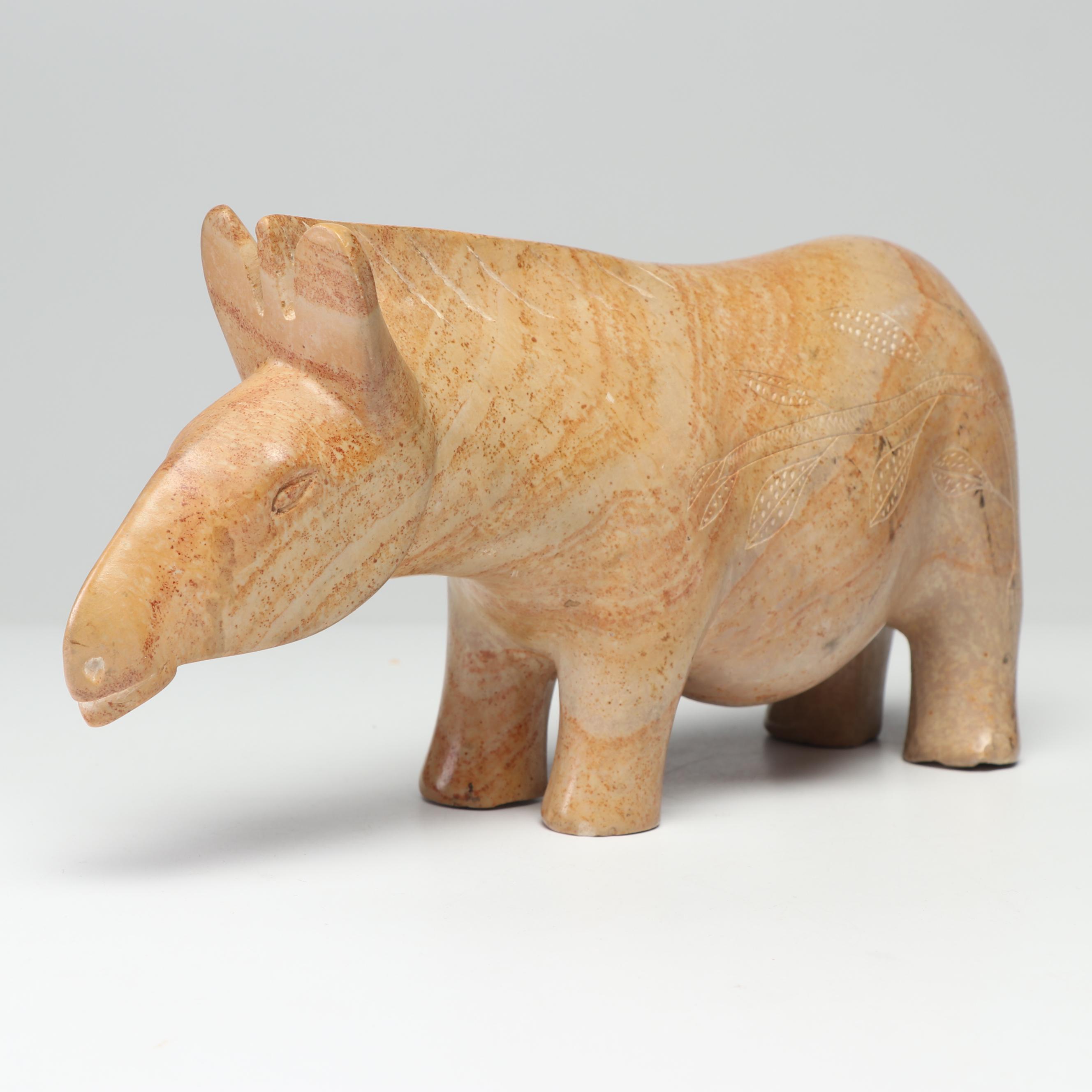 Kenyan Kisii Soapstone Sculpture of a Zebra