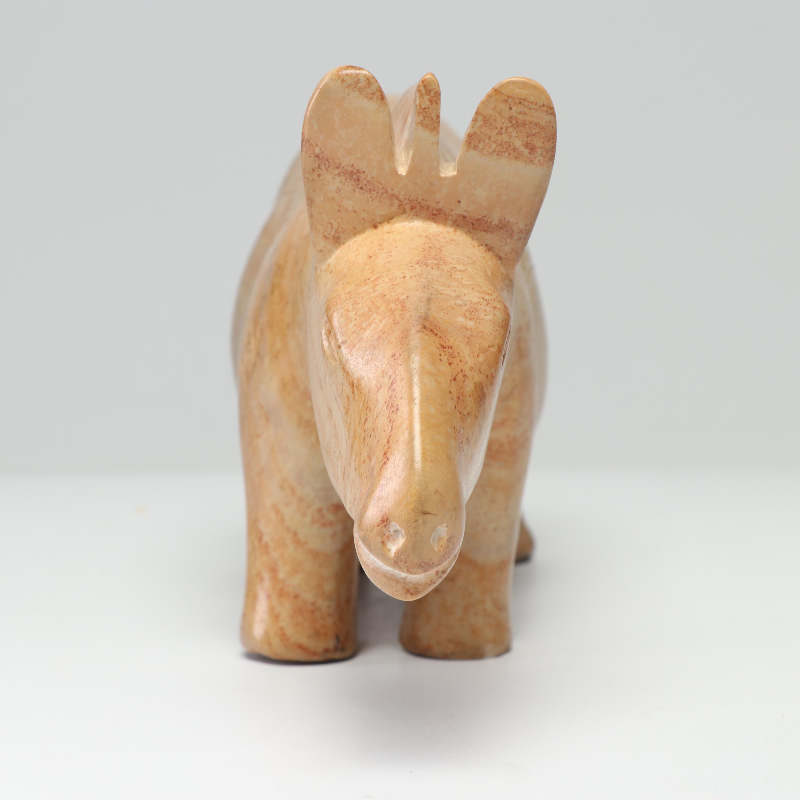 Kenyan Kisii Soapstone Sculpture of a Zebra