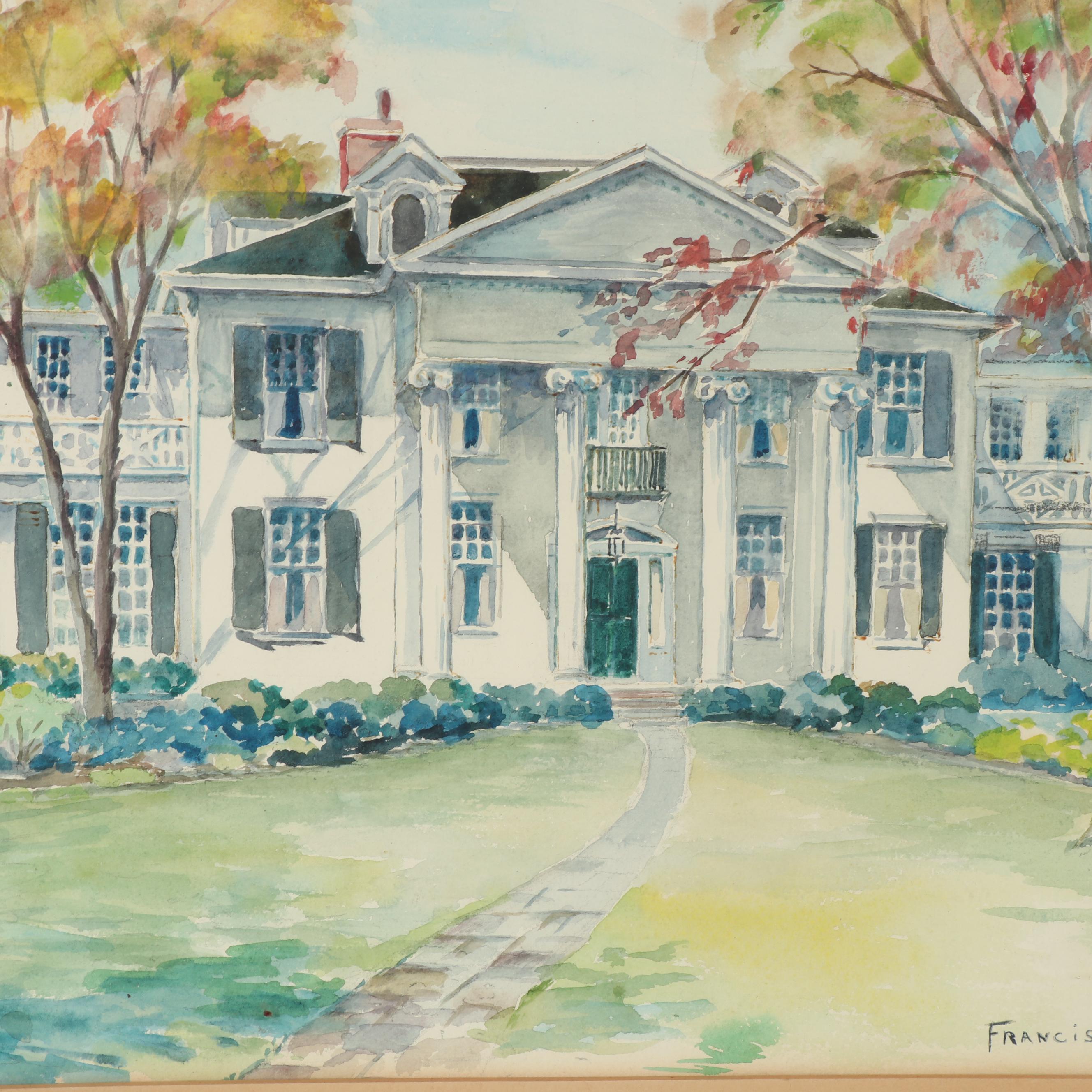 Francis Hardy Landscape Watercolor Painting