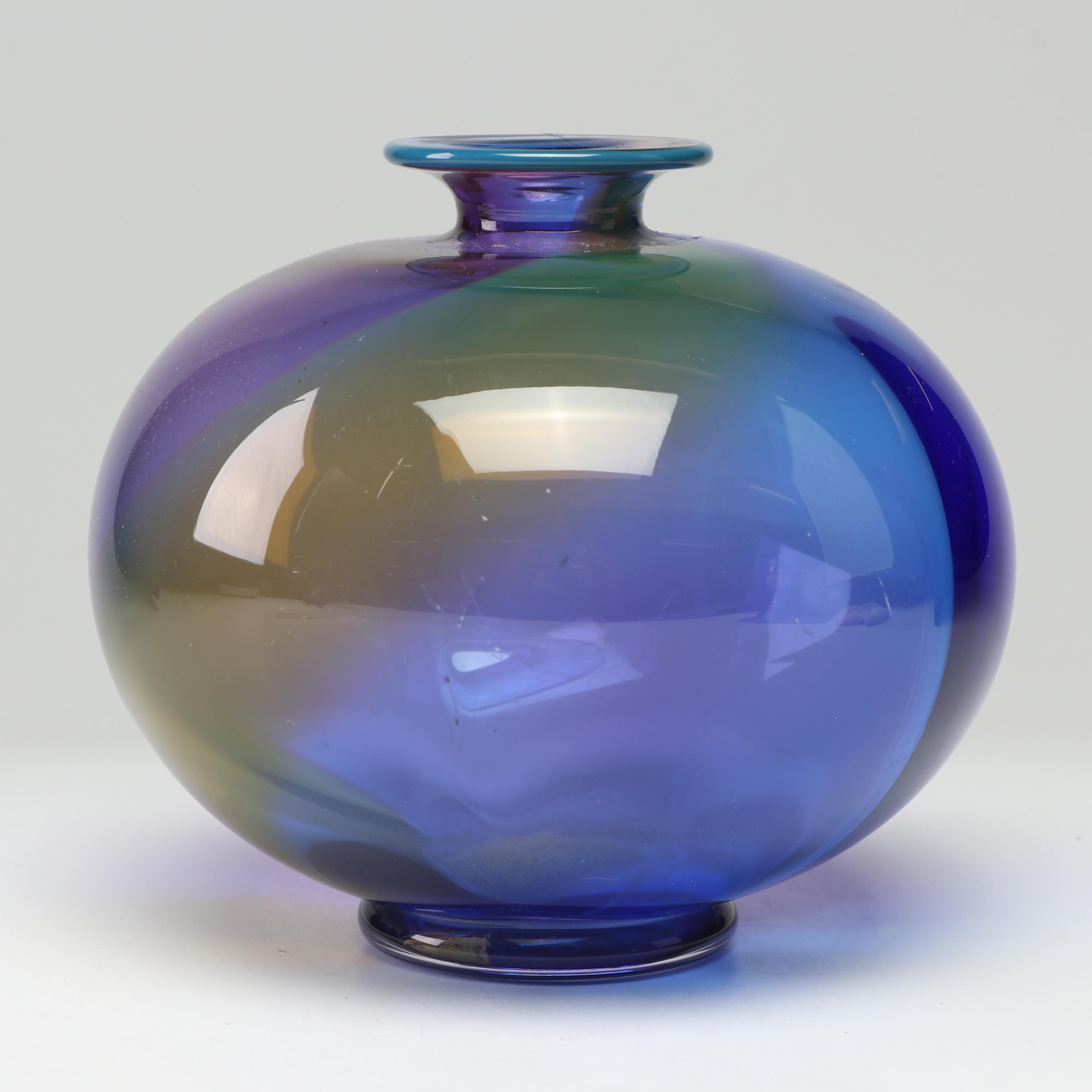 Scandinavian Transjö Blown Art Glass Vase