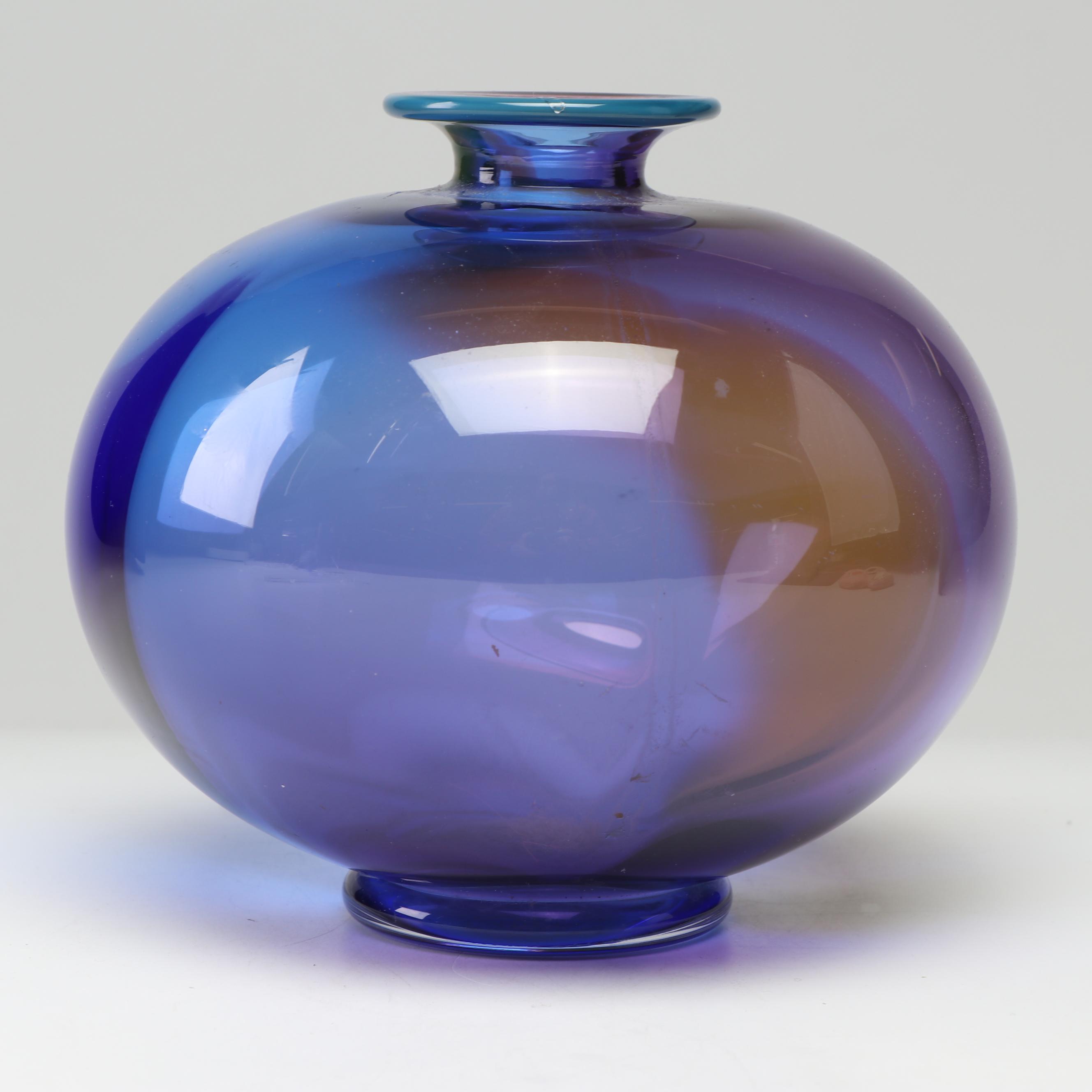 Scandinavian Transjö Blown Art Glass Vase