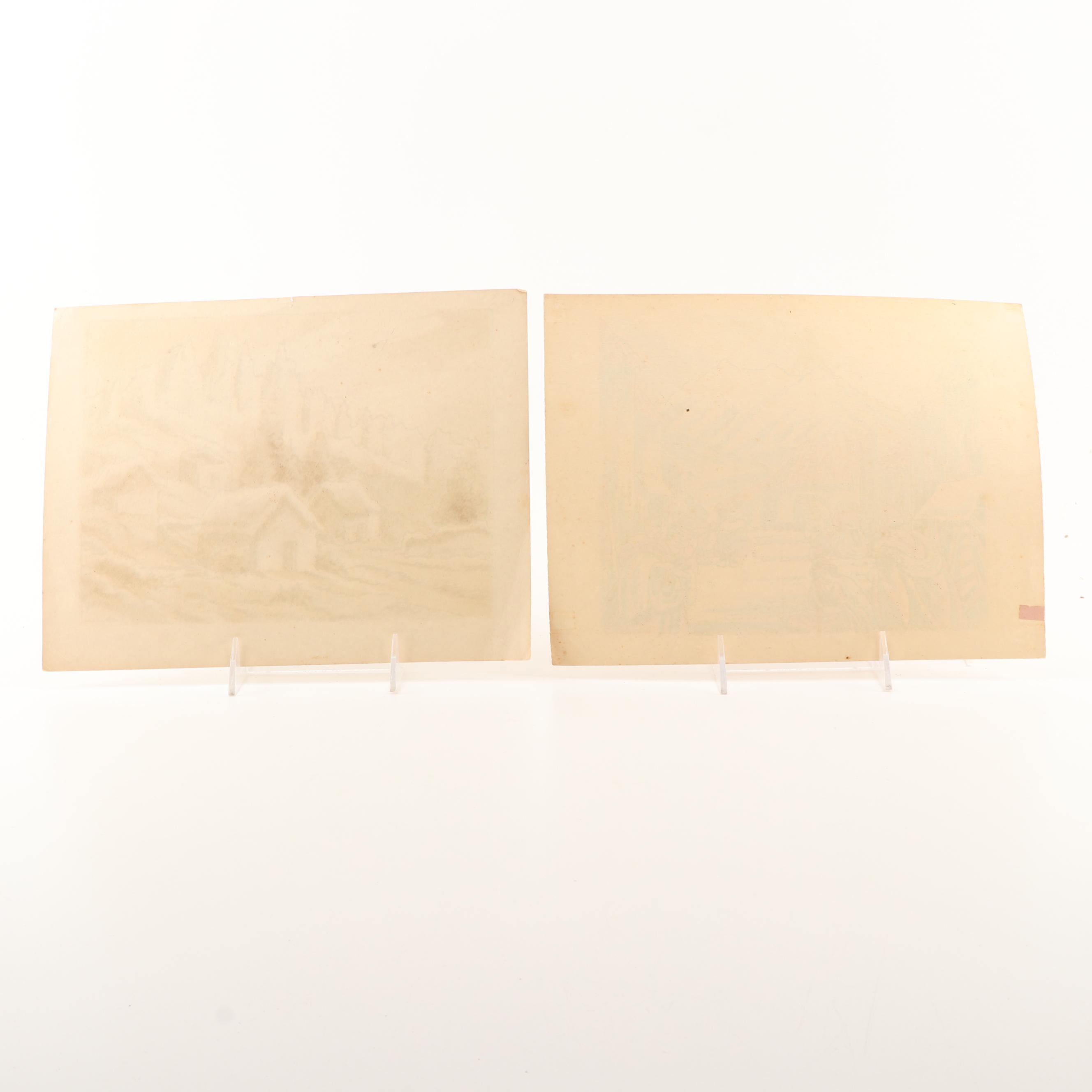 Hand-Colored Lithographs after Walter Sanden