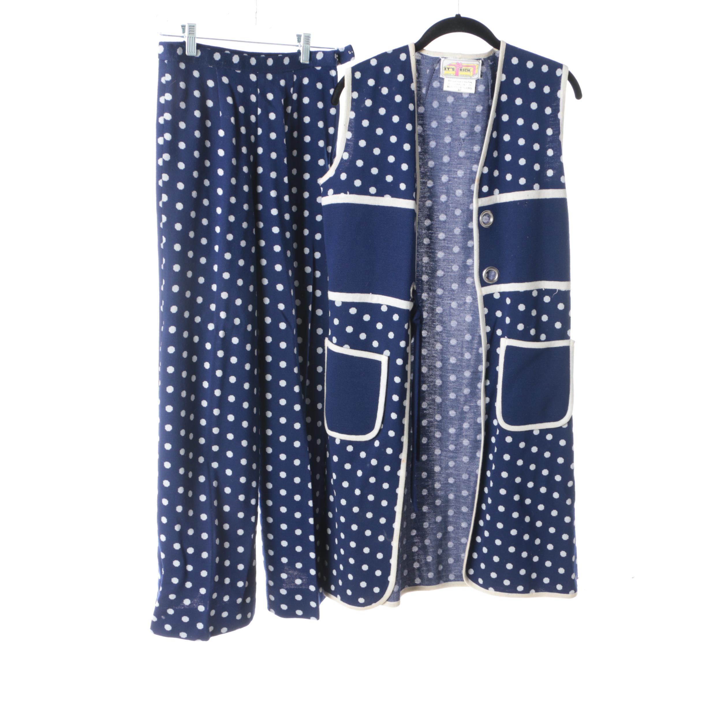 It's Rich Wool Pant Set, Miss Alice Hat and Susan Gail Leather Handbag, 1960s