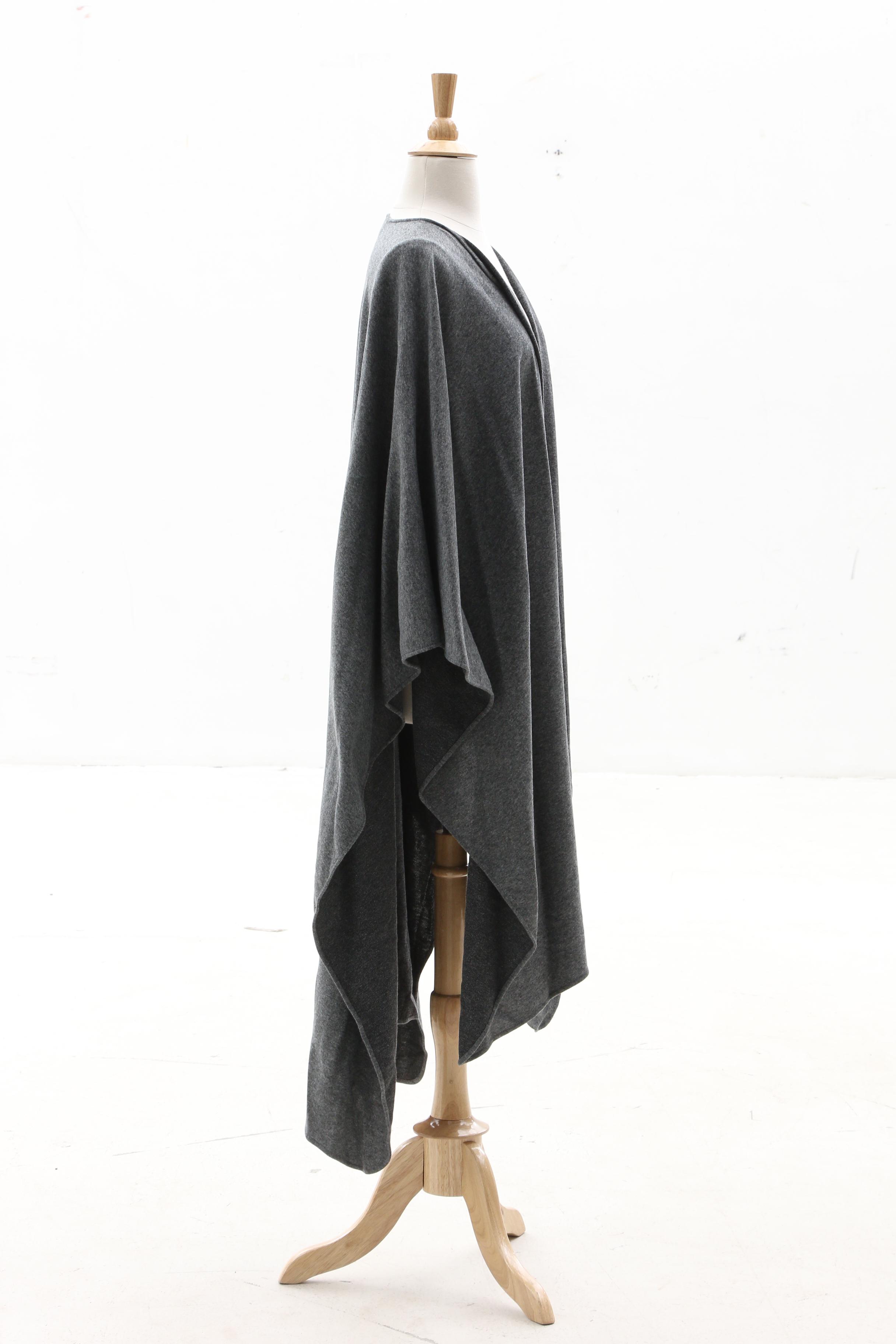 Victor Costa Gray Knit Shawl