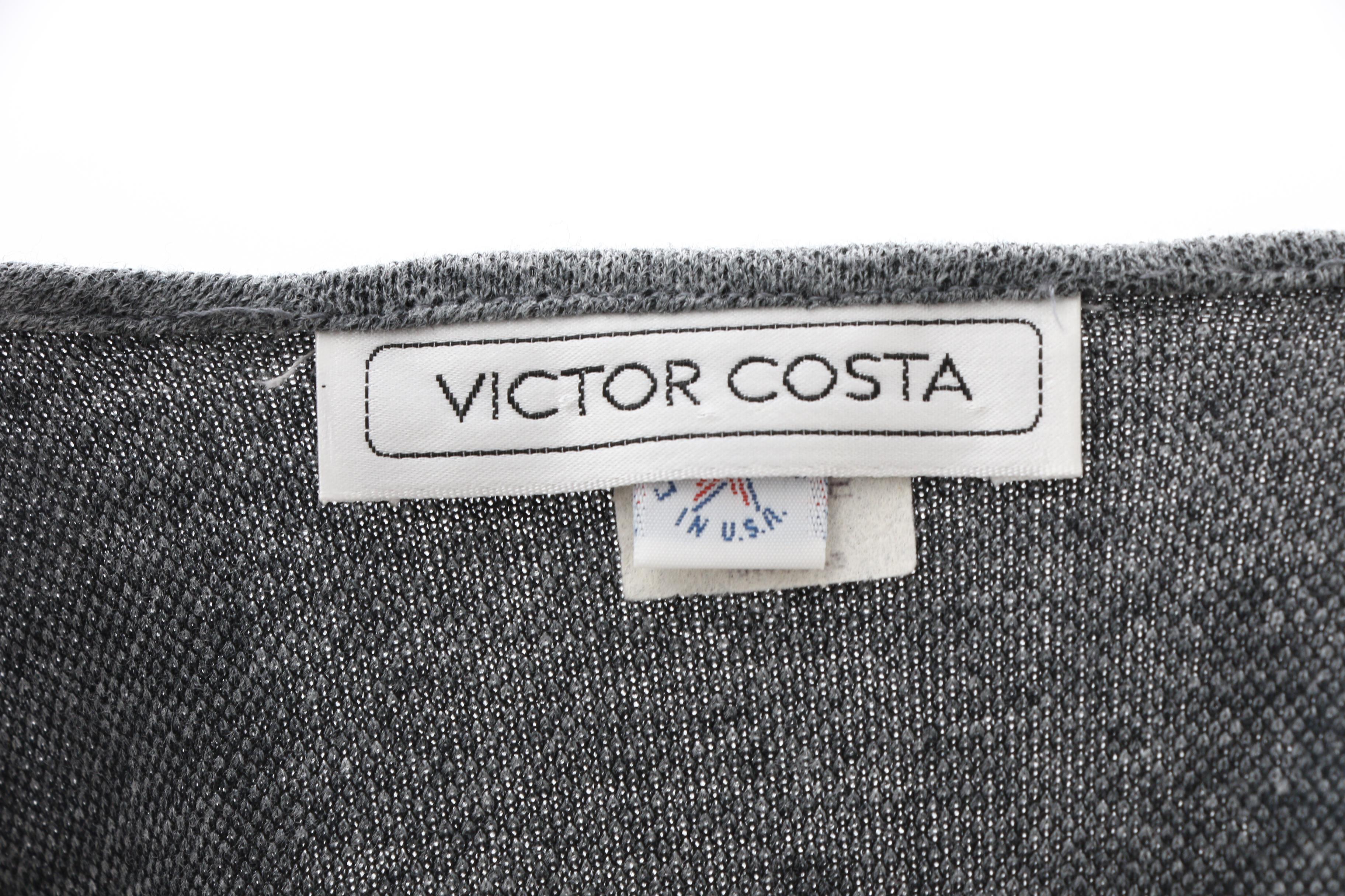 Victor Costa Gray Knit Shawl