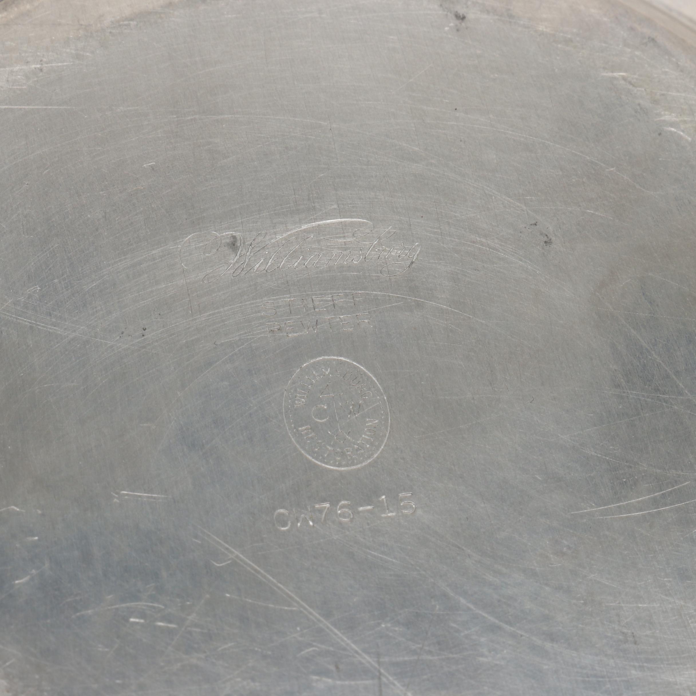 Vintage Pewter Dinnerware Including Stieff and GF Finstain Plates